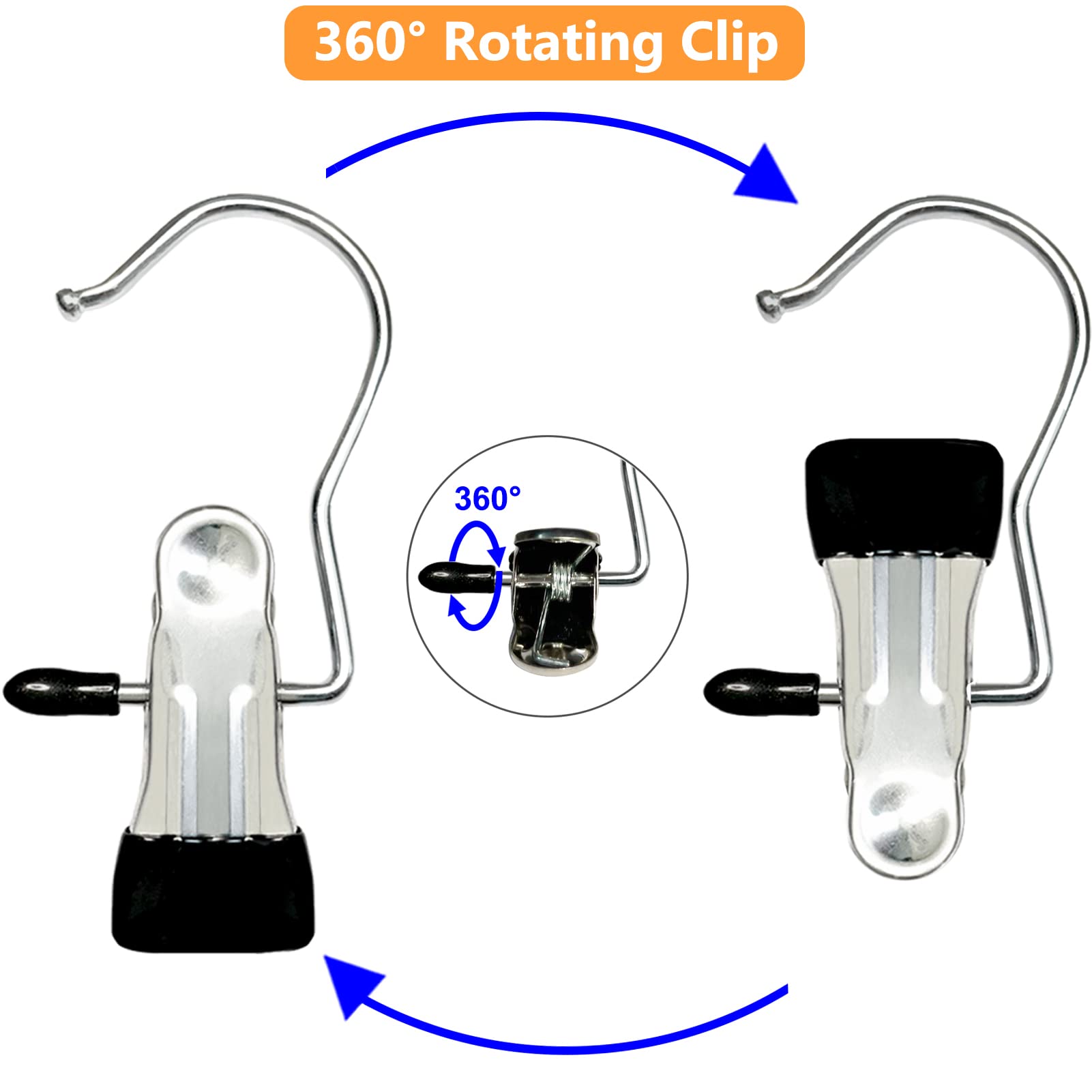 12 Pack Boot Hangers for Closet - Heavy Duty Hanging Hooks for Laundry, Towels & Clothes | Space Saving Shoe Organizer for Boots, Pants, Hats, Socks & Gloves | Perfect for Home, Dorm & Travel Storage Solutions