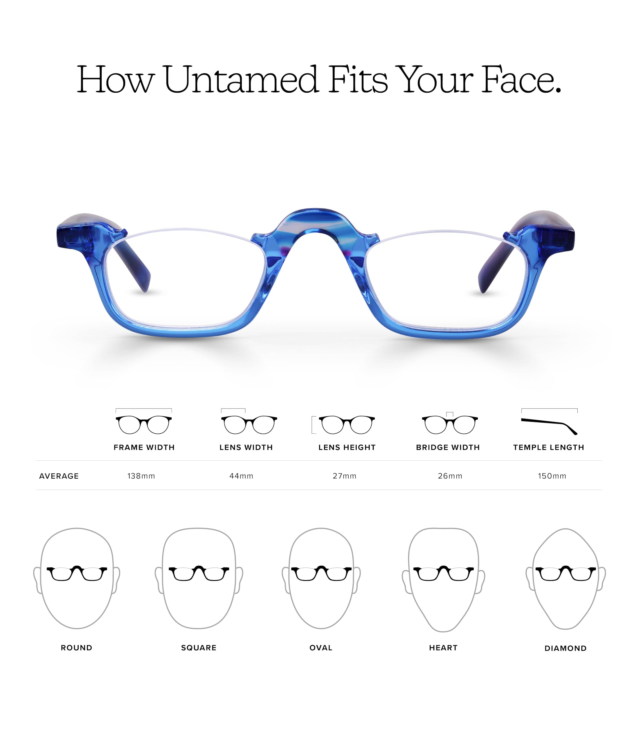 eyebobs - Untamed | Premium Reading Glasses for Men & Women | Half-Rim Lightweight Frames | 0.0x to 4.0x Magnification | Perfect for Office, Reading & Computer Work
