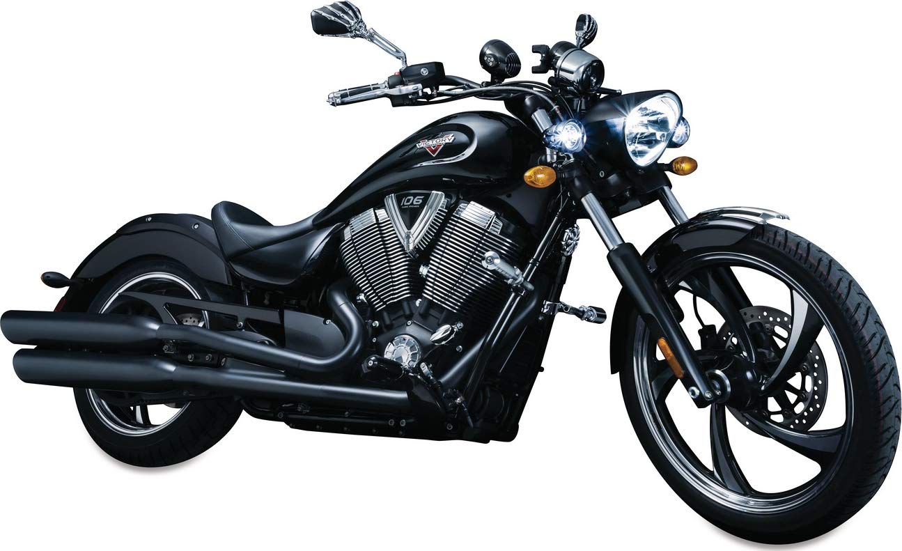 Kuryakyn 7340 Motorcycle Triceptor Front Fender Tip - Chrome & Black Accent Accessory for Harley, Honda, Yamaha - Enhances Bike Style & Protection