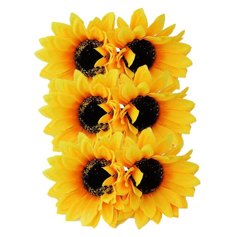 6PCS Sunflower Hair Clips - Yellow Floral Alligator Hairpins for Women & Girls, Hair Barrettes & Styling Accessories - Perfect for Beach, Summer, Party & Everyday Wear