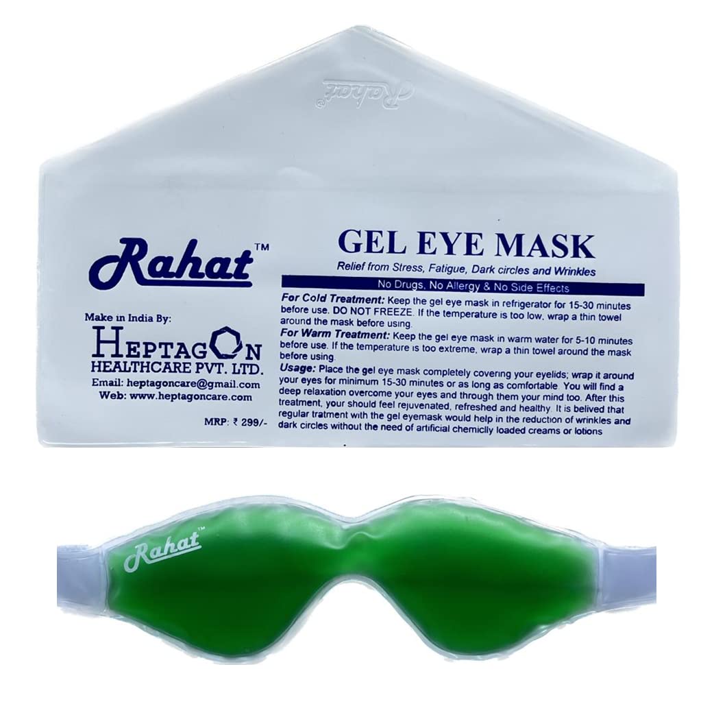 Cooling Gel Eye Mask for Dark Circles & Puffiness Relief - Reusable Cold Compress for Dry Eyes, Swelling & Redness - Sleep & Relaxation Aid for Women & Men (Green) | Perfect for Travel, Work Breaks & Post-Surgery Recovery