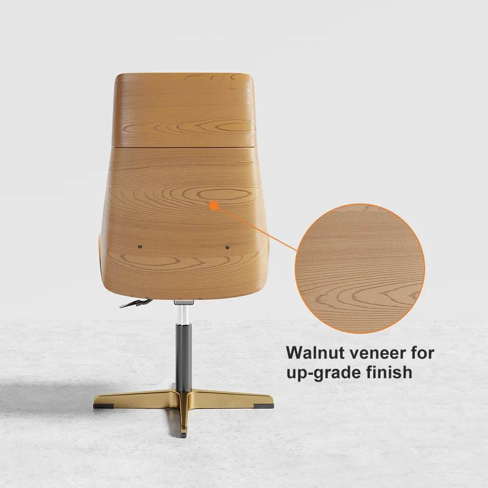 Premium Leather Modern Home Office Chair - Ergonomic High Back Executive Desk Chair with Lumbar Support - Perfect for Working from Home, Gaming & Conference Rooms