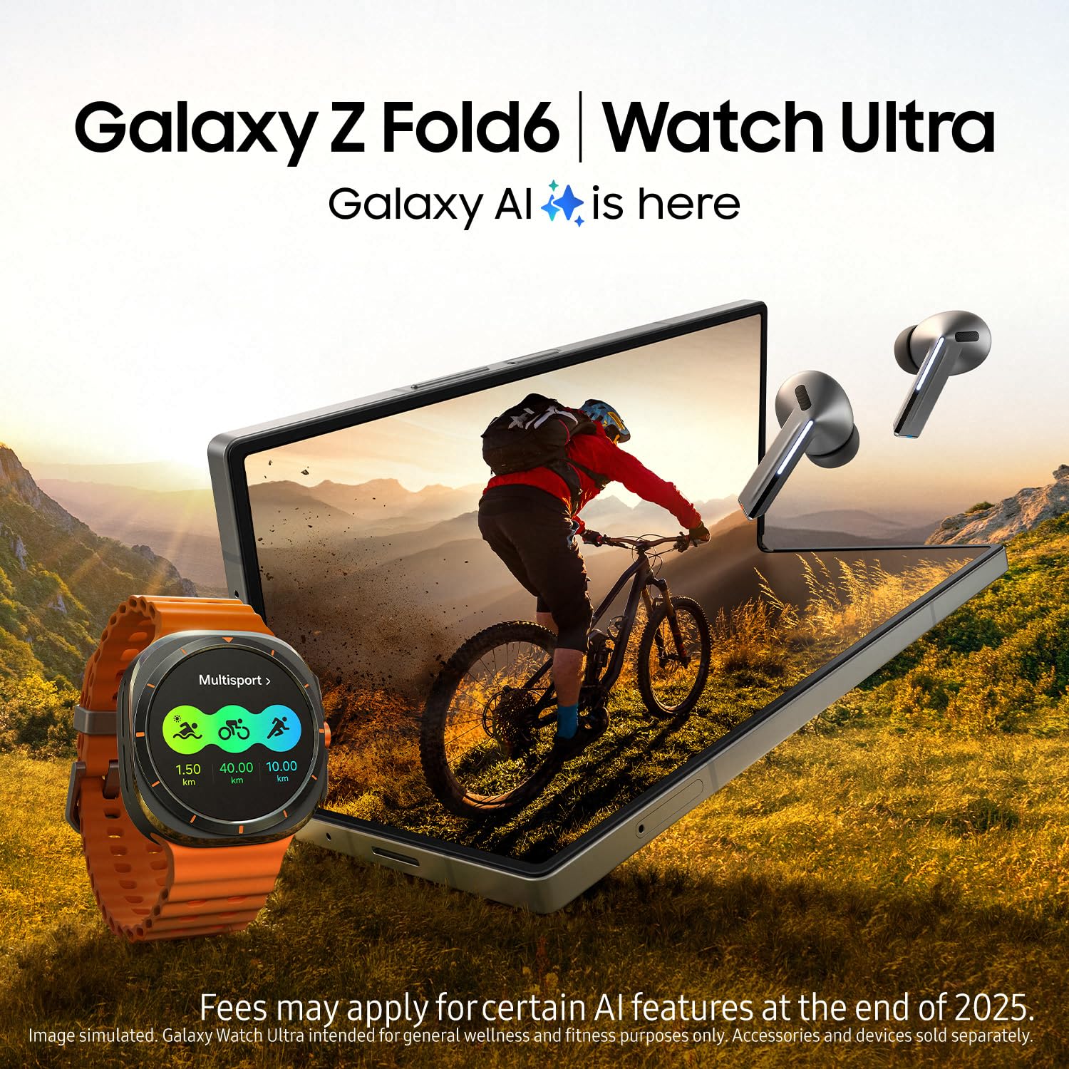 Samsung Galaxy Watch Ultra AI Smart Watch with Health Monitoring & Fitness Tracking, 47mm LTE Titanium Grey - Perfect for Workouts, Running & Daily Activity Tracking