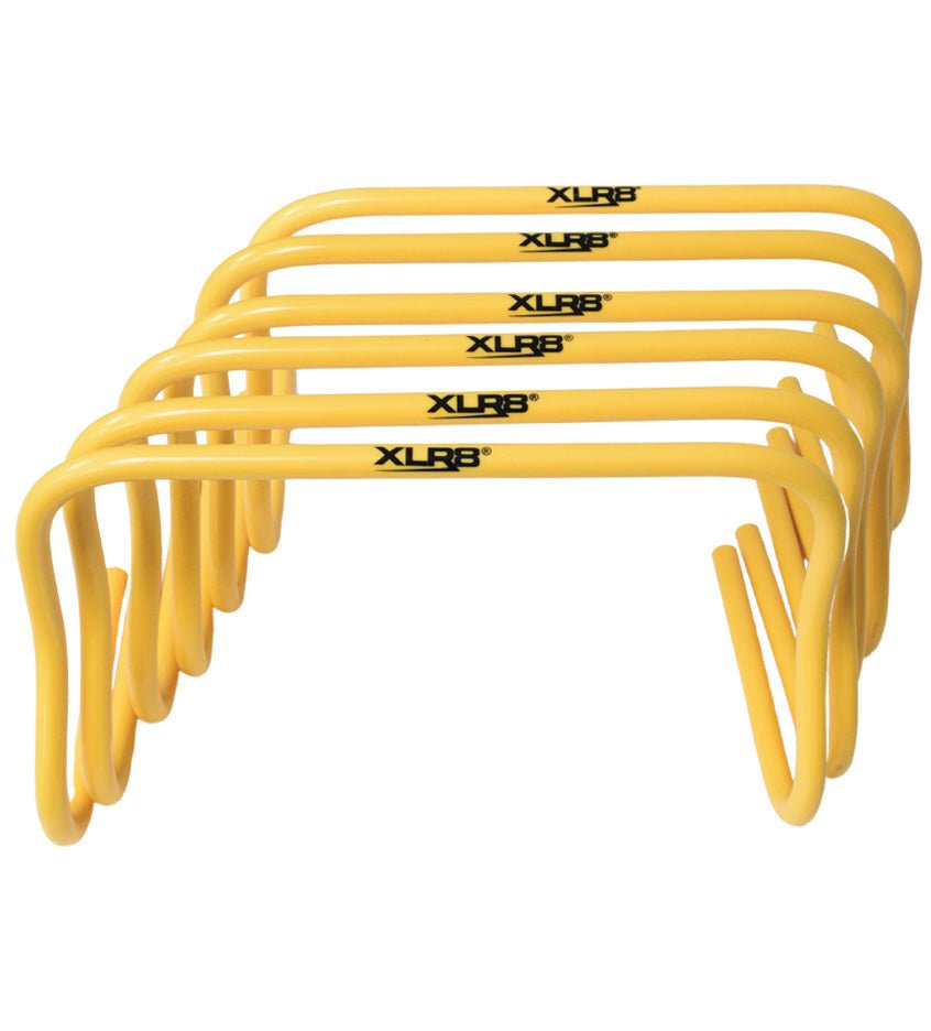 XLR8 Mixed Mini Hurdles Set - 6 Pack Adjustable Training Hurdles for Speed & Agility Drills | Perfect for Track, Soccer, Football & Kids Sports Training | Indoor & Outdoor Use