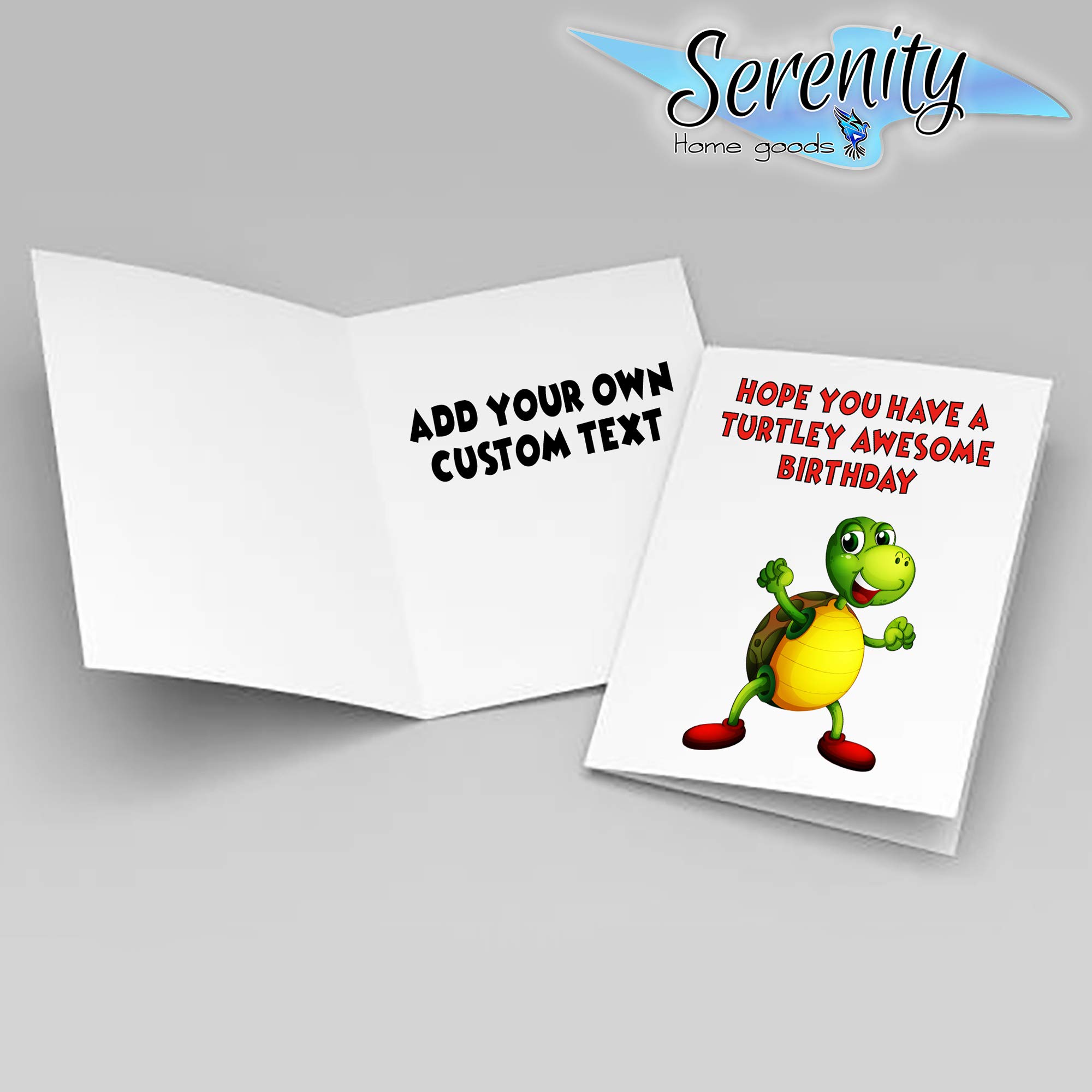 Cute Turtle Birthday Cards for Kids - Personalized Greeting Cards for Boys & Girls | Custom Turtle-Themed Birthday Gifts | Perfect for Birthday Parties, School Events & Special Occasions