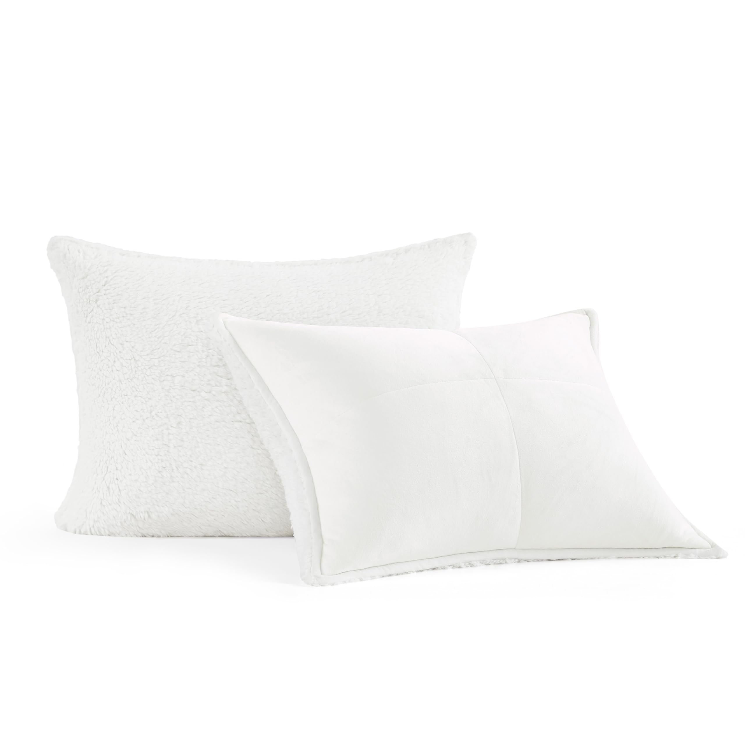 UGG Blissful Reversible Full/Queen Comforter Set - 2 Pillow Shams, Plush Fluffy White Snow Down Alternative Bedding | Hypoallergenic, Breathable & Ultra Warm | Perfect for Cozy Winter Nights & Bedroom Decor