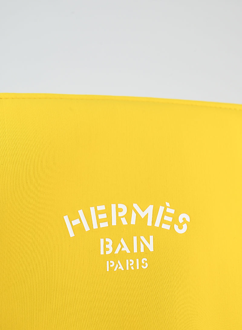 Luxury Hermès Yellow Pochette Clutch Bag - Elegant Fabric Handbag for Women | Perfect for Evening Parties, Weddings & Special Occasions