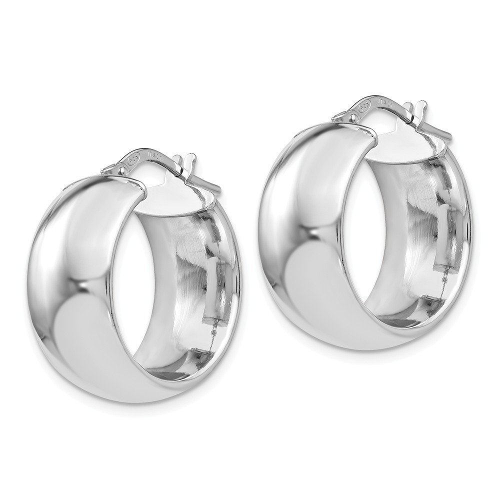 925 Sterling Silver Tube Hoop Earrings - 21mm x 8mm Hypoallergenic Dainty Minimalist Jewelry for Women - Perfect for Everyday Wear, Parties & Gifts