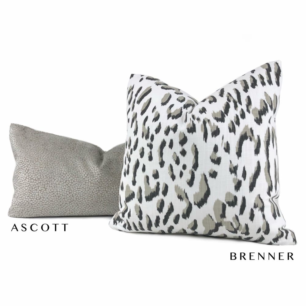Brenner Taupe Black White Leopard Print Pillow Cover - Soft Decorative Throw Pillow Case for Sofa, Bed, Couch - Home Decor Accent for Living Room, Bedroom
