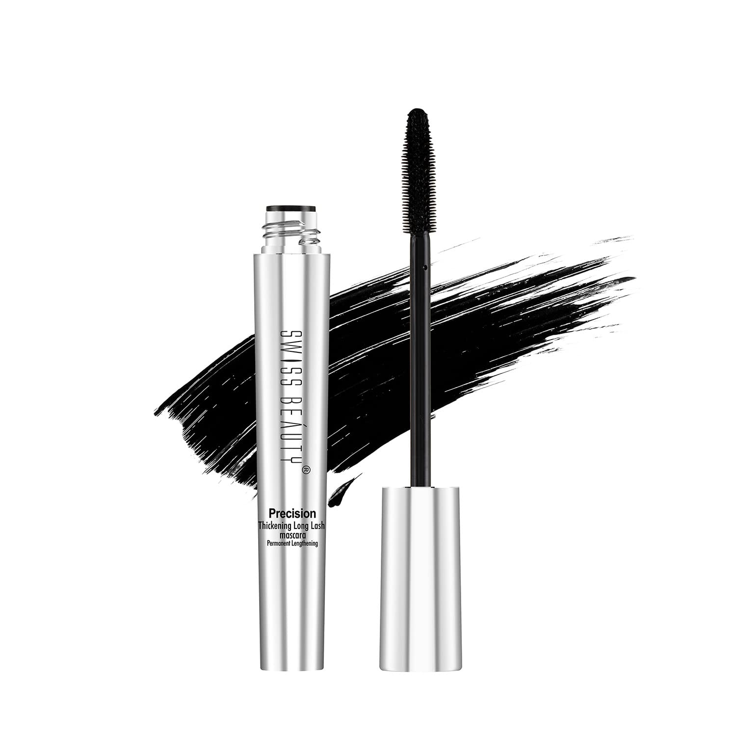 Swiss Beauty Waterproof Volumizing Mascara - Smudge Proof, Long Lasting, Curling Mascara for Dramatic Eye Makeup | Jet Black (8.5ml) | Perfect for Daily Wear, Parties & Special Occasions