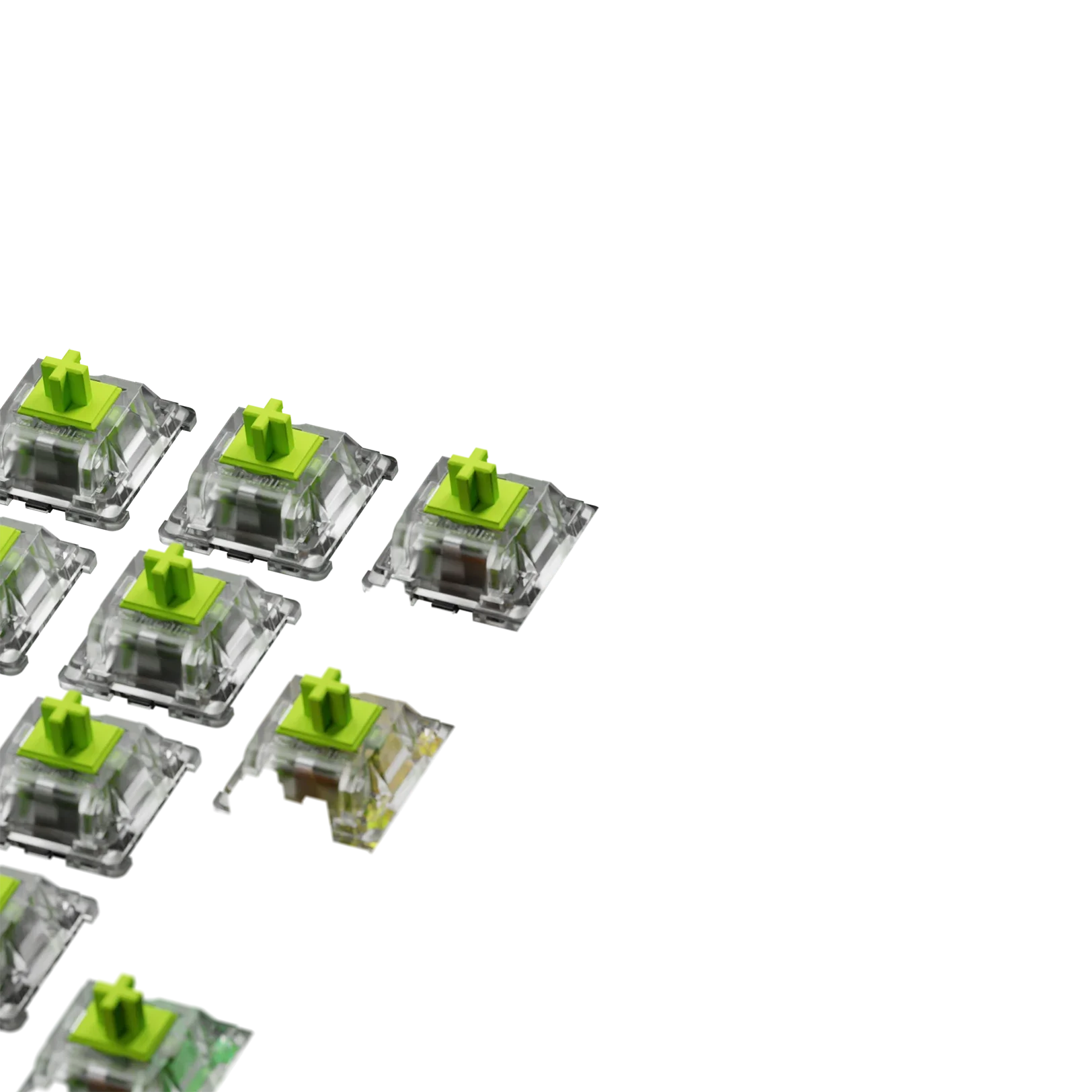 Glorious Raptor Mechanical Keyboard Switches - MX ANSI 100 (Linear, Smooth, Fast) for Gaming, Typing & Office Use