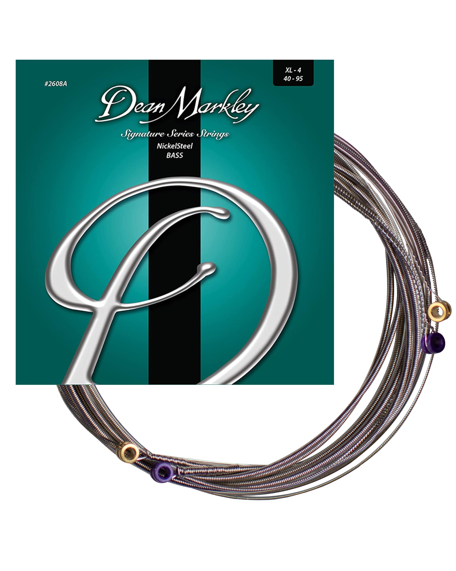 Premium NickelSteel Signature Bass Guitar Strings 4-String Set - Roundwound Electric Bass Strings Extra Light (40-95 Gauge) | Long-Lasting Tone for Rock & Roll | Made in USA | Perfect for Studio Recording, Live Performances & Professional Bassists