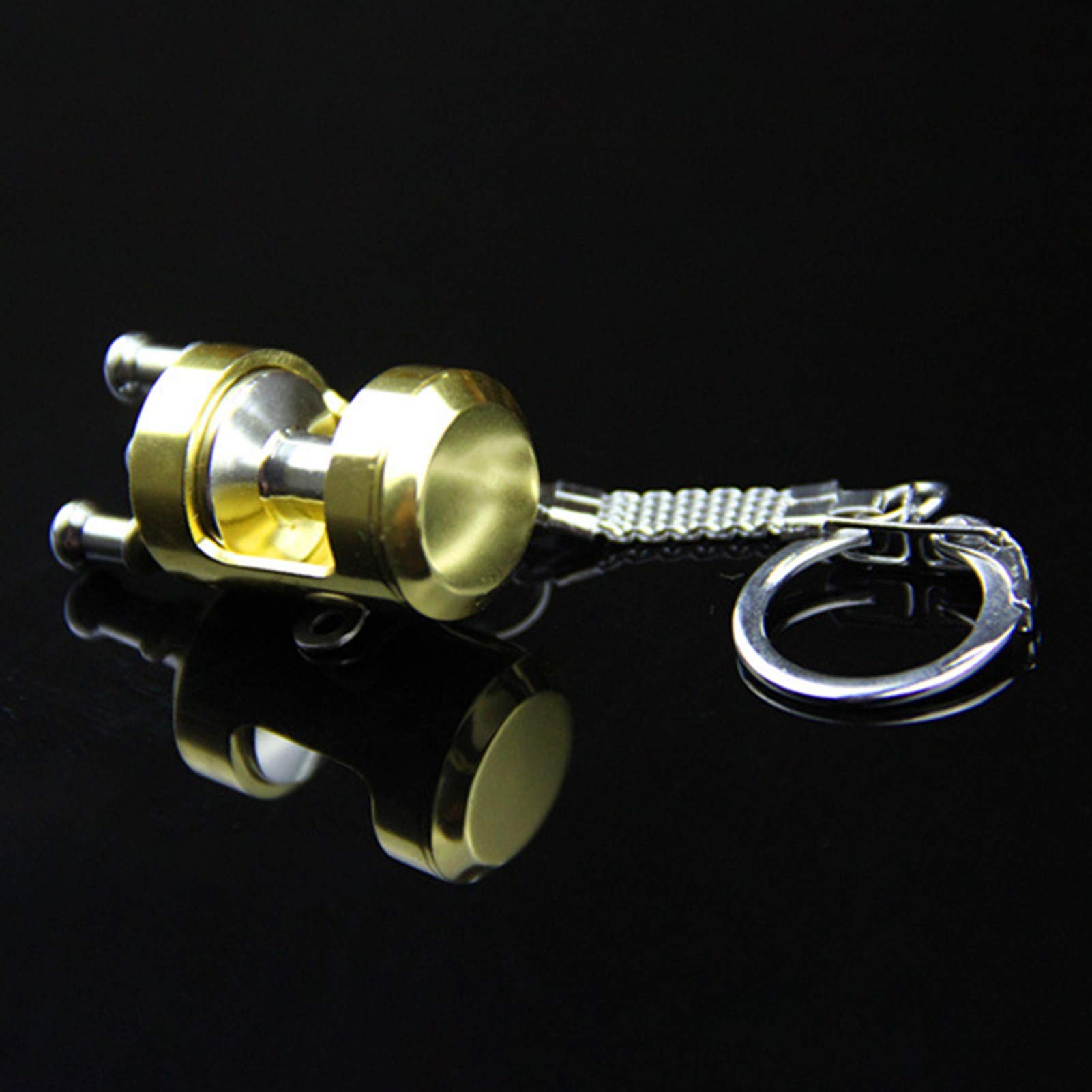 Mini Fishing Reel Keychain - Portable Spinning Wheel Pendant Key Holder for Car Keys - Unique Keychain Accessories for Men & Women - Perfect for Outdoor Enthusiasts, Anglers, and Gift Giving