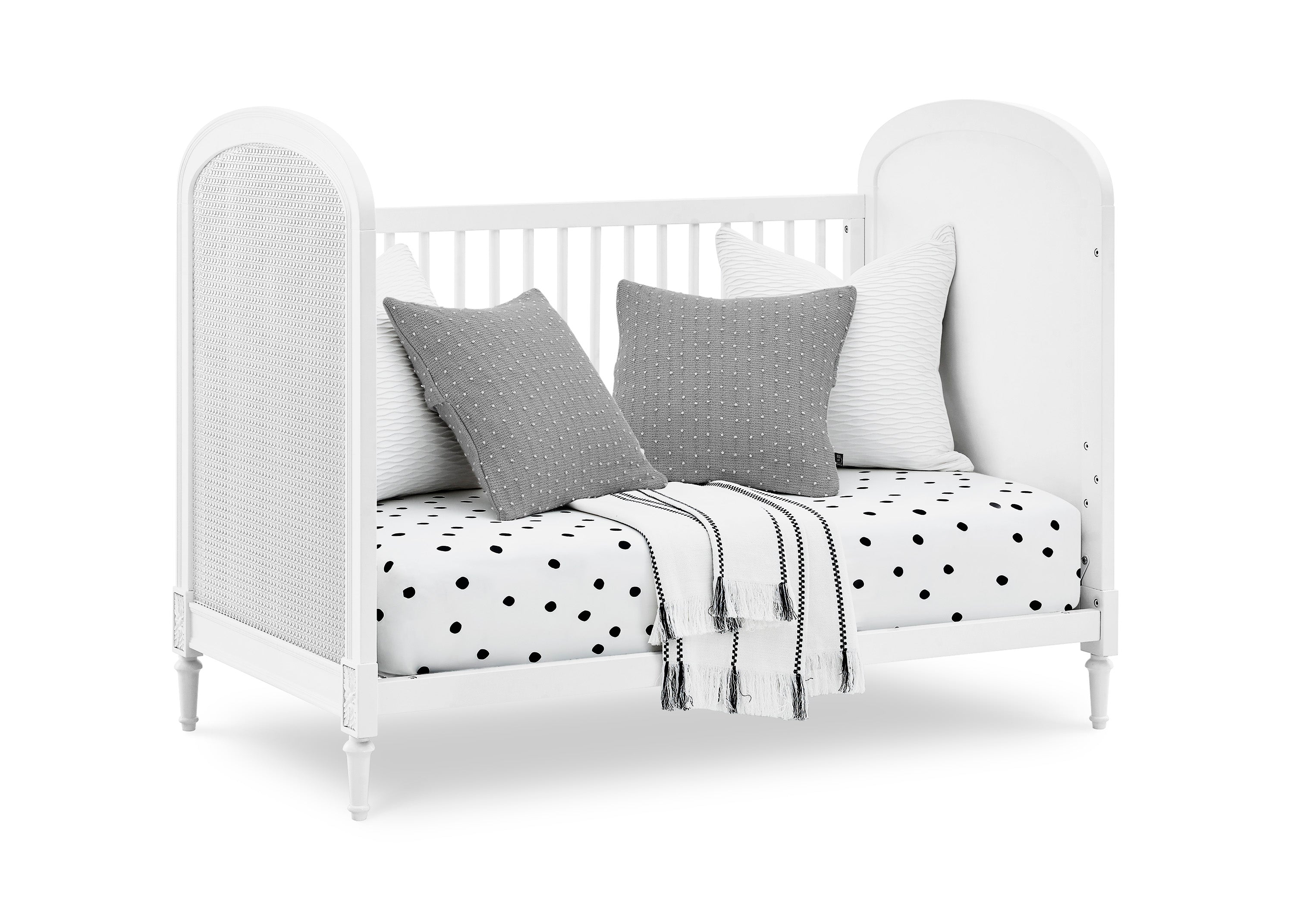 Madeline 4-in-1 Convertible Baby Crib - Toddler Bed & Daybed Conversion - Nursery Furniture for Boys & Girls - Perfect for Newborns to Teens Bedroom Decor