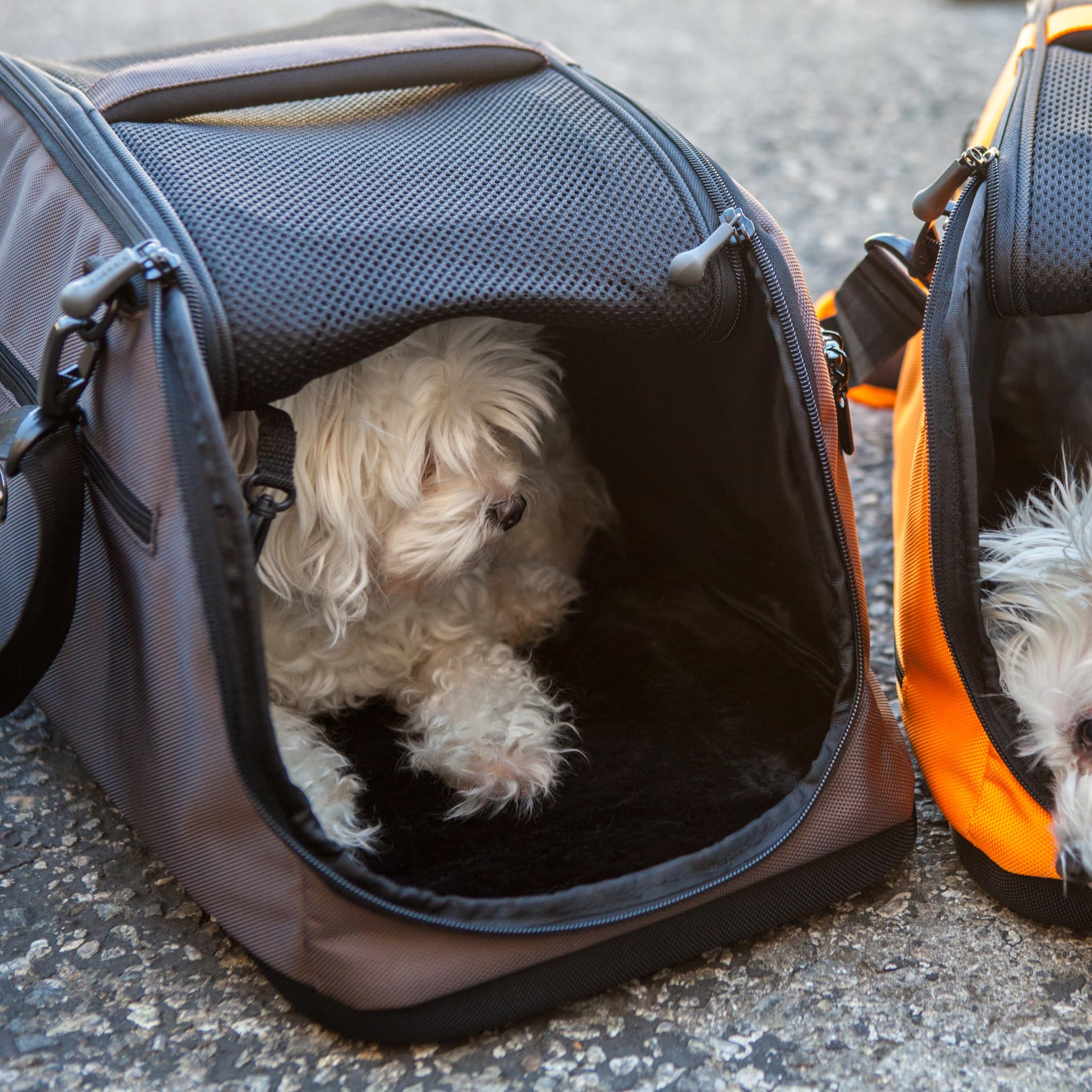 Sleepypod Air - FAA Approved Pet Carrier & Crash-Tested Dog & Cat Car Seat for Small Pets Up to 18 lbs (Dark Chocolate) - Perfect for Air Travel & Road Trips with Your Furry Friend