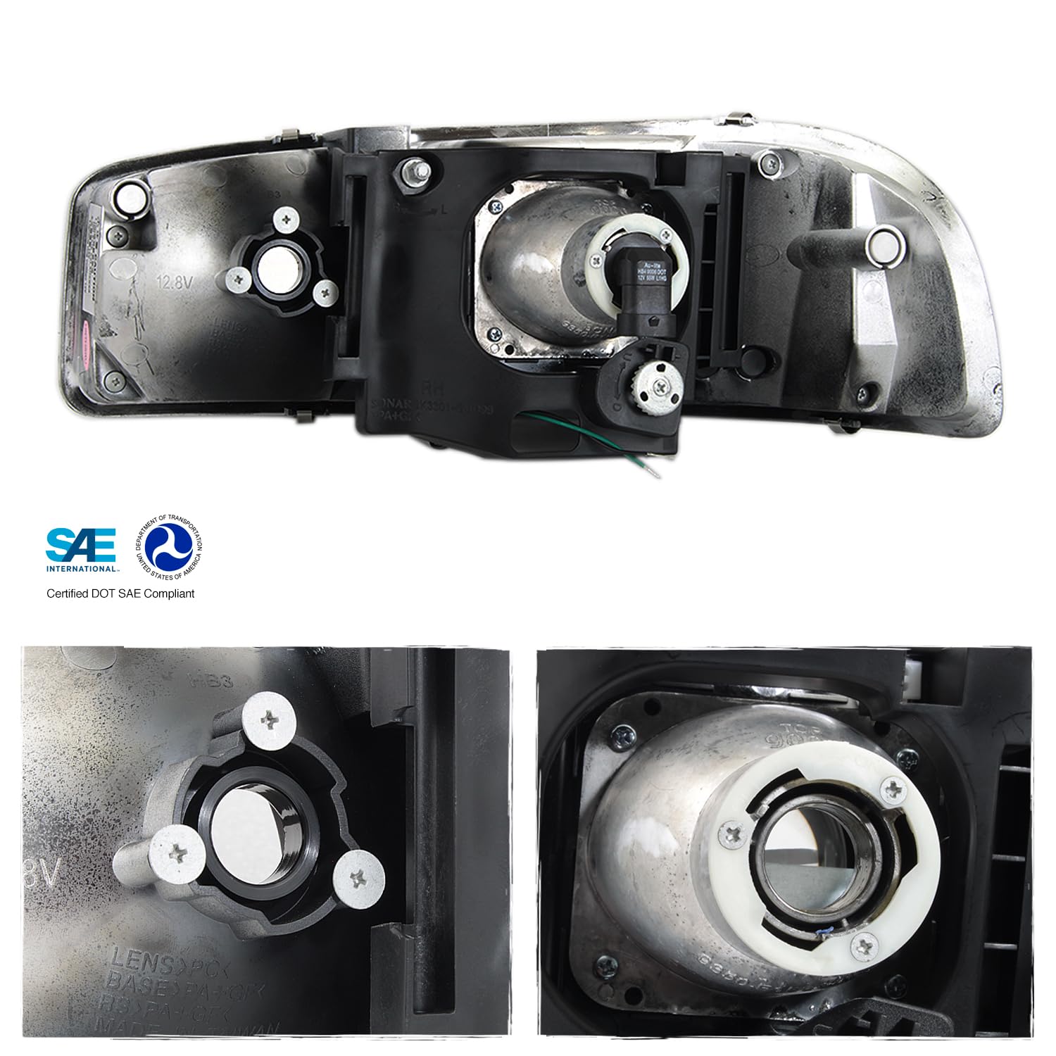 AKKON LED Projector Headlights for 2000-2006 GMC Sierra & Yukon - Chrome Housing with DRL and Bumper Turn Signals | Upgrade Your Truck's Style & Night Visibility for Off-Roading, Daily Commuting & Night Driving
