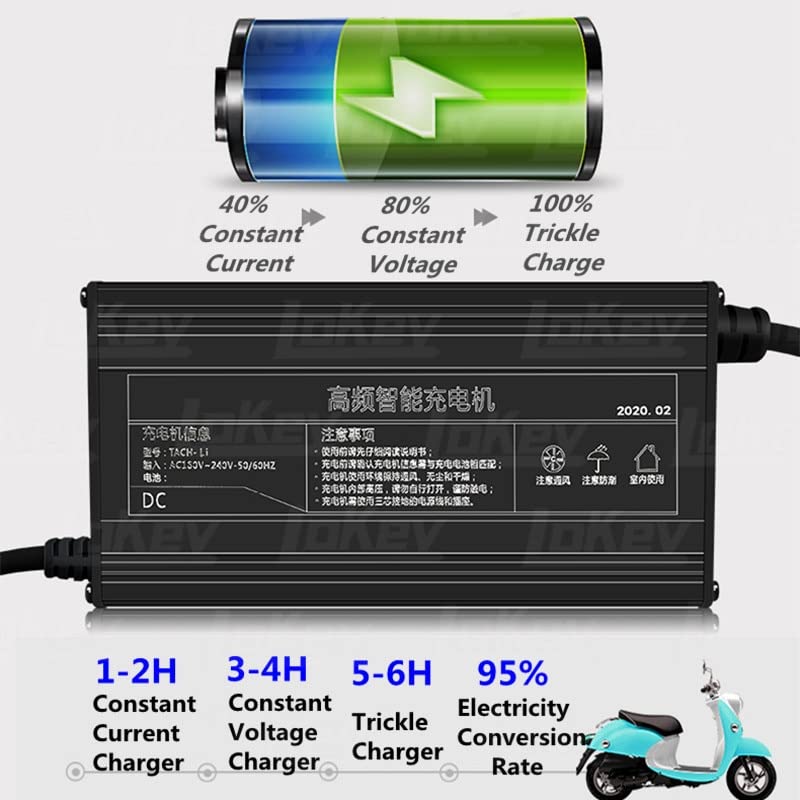 60V 15A 10A 16S 67.2V 71.4V LiPo 73V LiFePO4 Smart Fast Portable Battery Charger for Electric Scooter, Motorcycle, Golf Cart & Forklift - 17S 71.4V Li-ion 10A with AU 220V Socket - Perfect for Home, Warehouse & Outdoor Charging