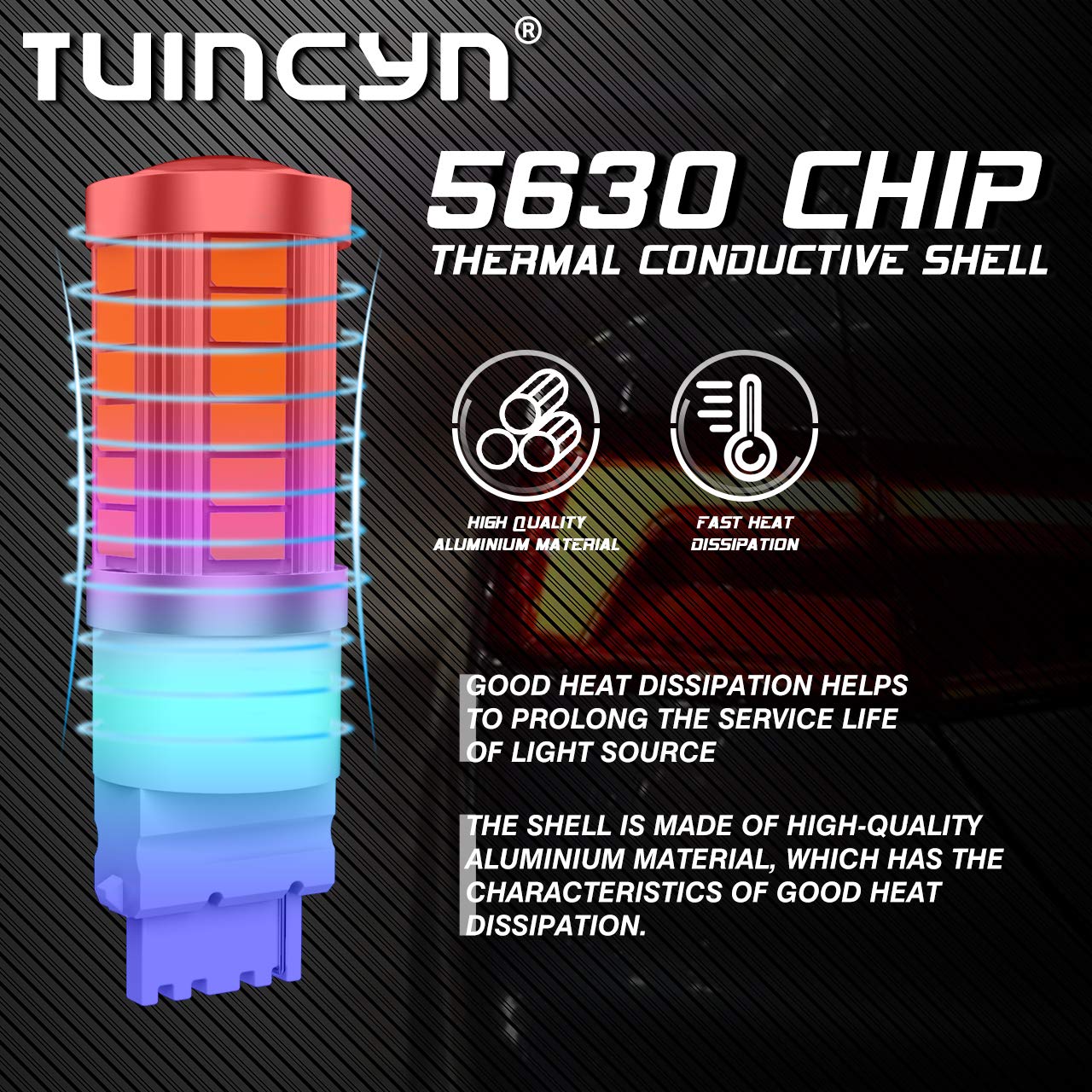 TUINCYN 3156 LED Brake Light Bulb - Blue 5630 33SMD, 900 Lumens Super Bright - 1141 7056 Tail Light, Reverse Light, Parking Light, Turn Signal Lamp - DC 12V 3.6W (Pack of 10) - Perfect for Cars, Trucks, SUVs, Motorcycles & Trailers