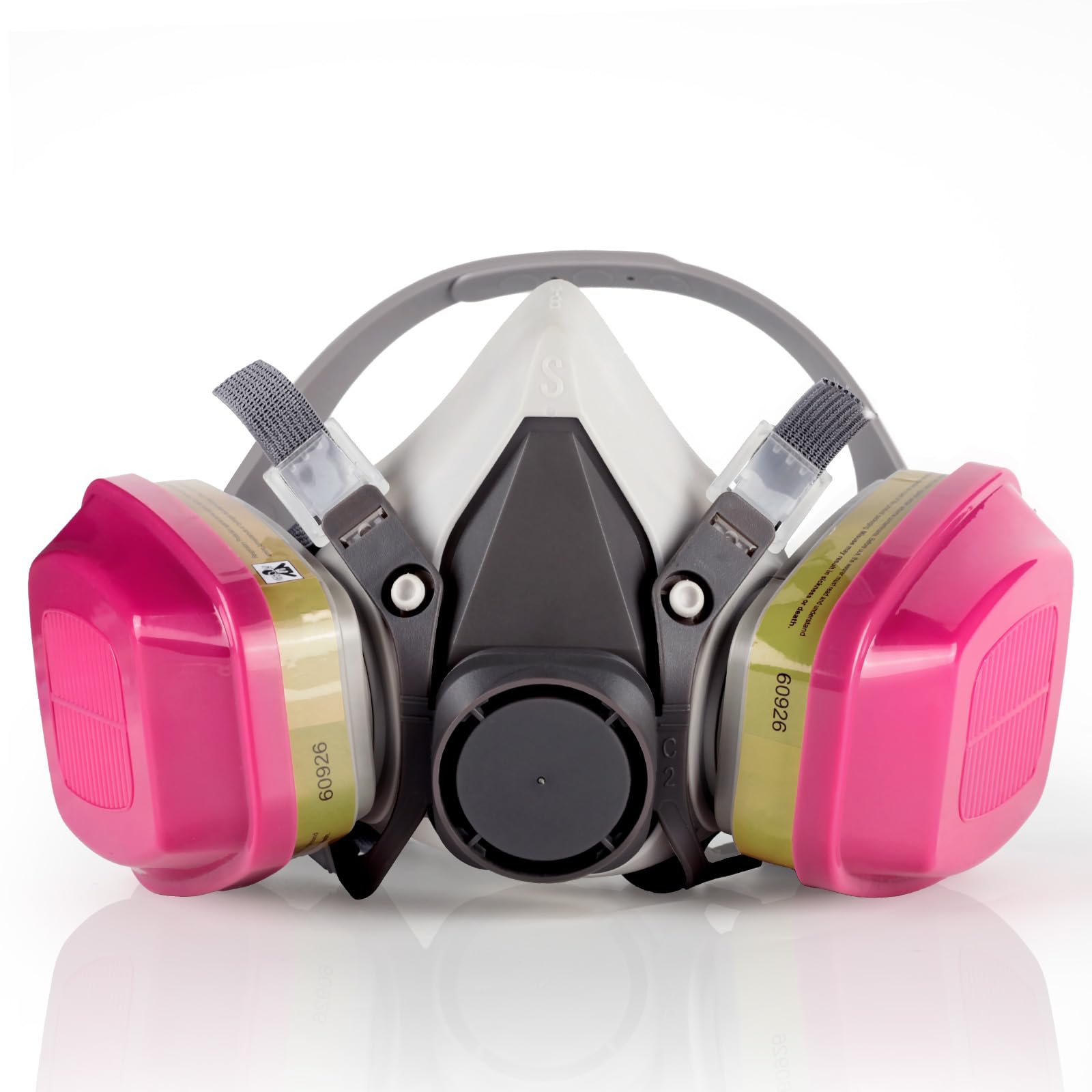 3M 60926 Respirator Mask with Filters - Reusable Half Face Gas Mask for Sanding, Painting, Woodworking & Chemical Protection - Comfortable Safety Mask for Epoxy Resin, Spray Paint & Dust Protection (Small Size) - Ideal for DIY Projects, Construction & Industrial Work