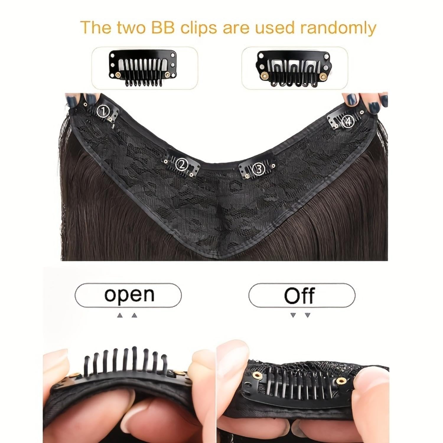 CHANDERKASH 5 Clip Lightweight Straight Black Hair Extensions for Women - Natural Look for Daily Wear & Special Occasions