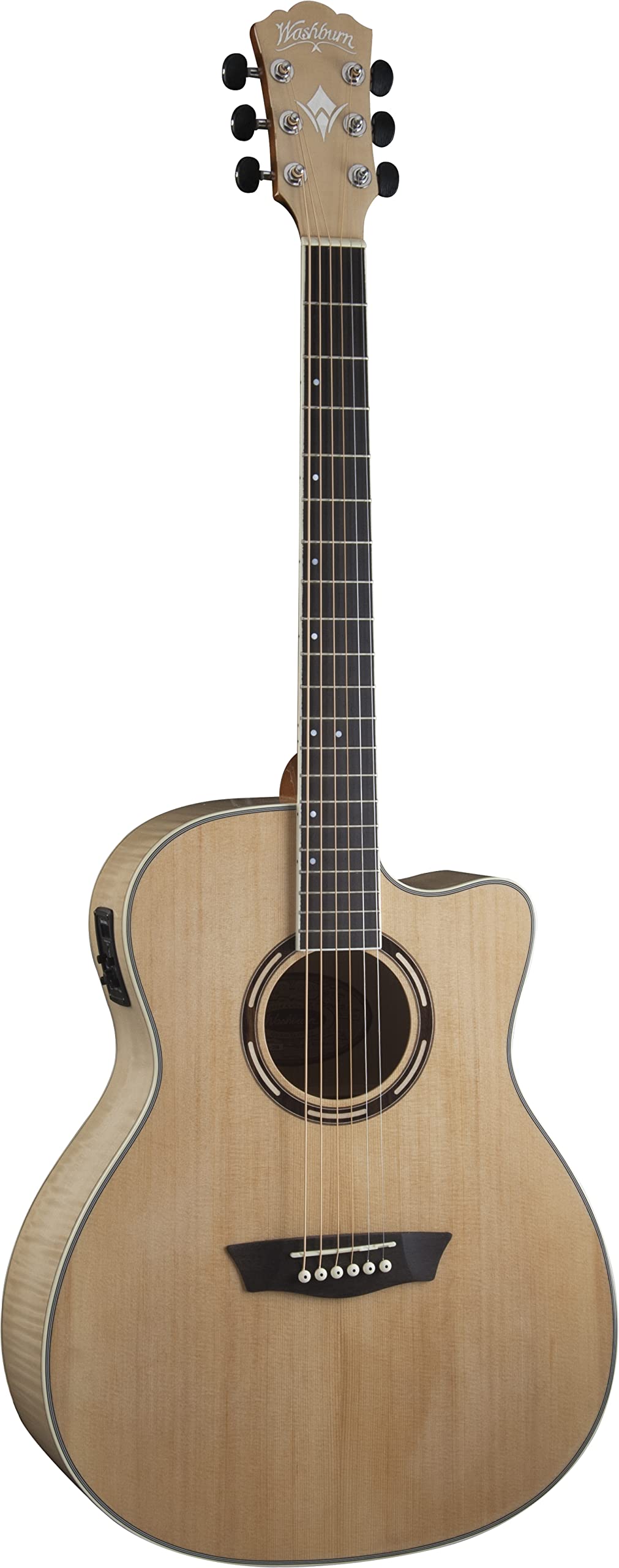 Washburn Apprentice AG40CE Acoustic Electric Guitar with Case - Perfect for Beginners, Live Performances & Home Practice