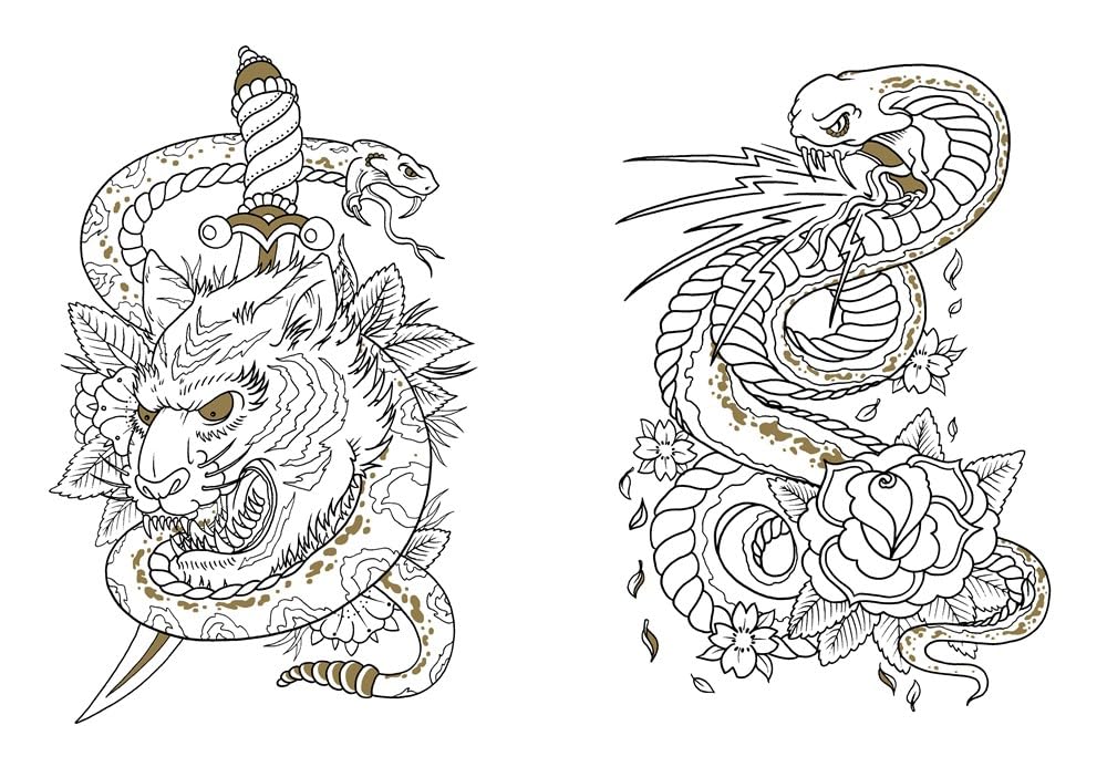 The Tattoo Coloring Book for Adults - Creative Stress Relief & Art Therapy | Perfect for Relaxation, Mindfulness & Tattoo Inspiration