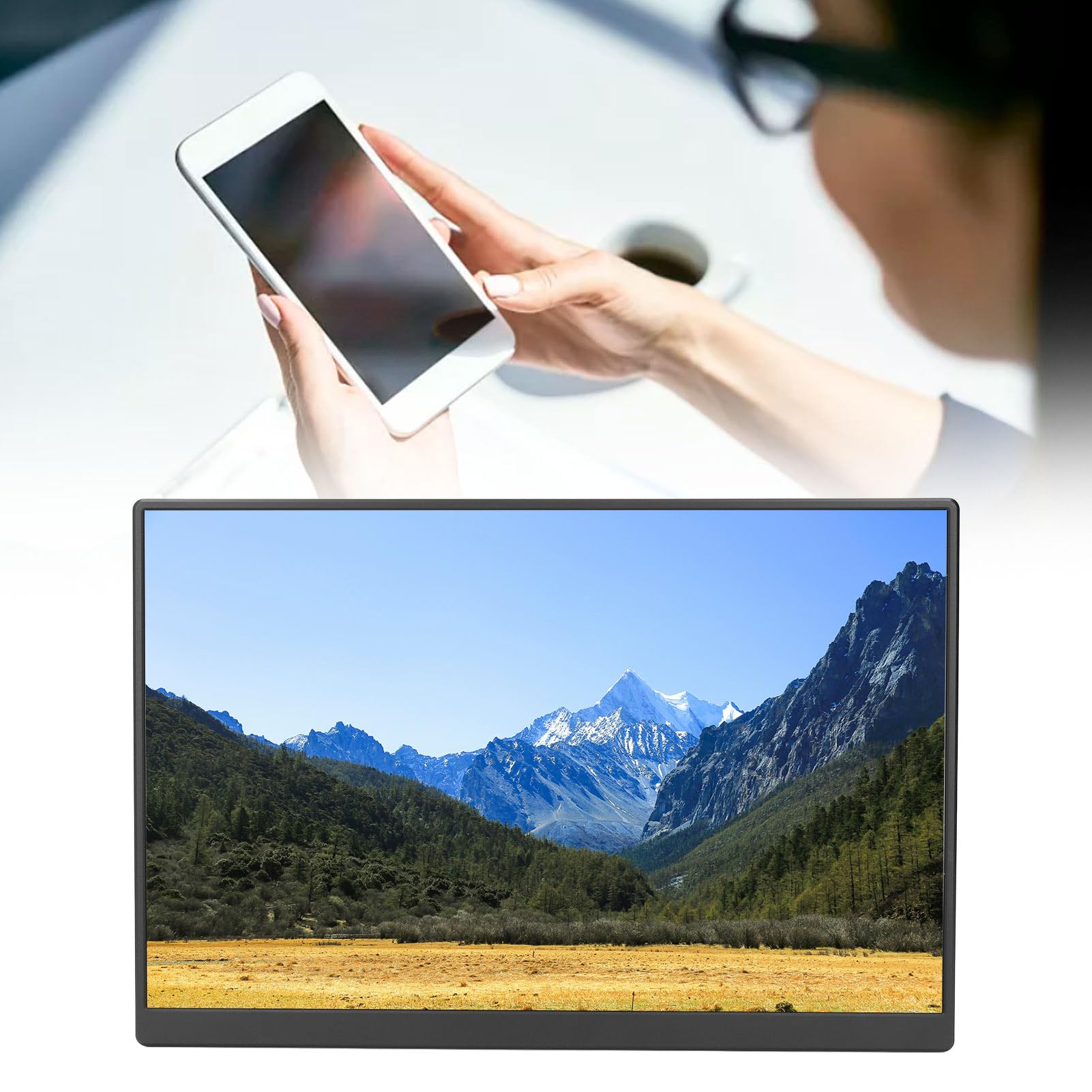 16 Inch 2.5K 144Hz Portable Gaming Monitor with IPS Display, 2560x1600 Resolution, 3ms Response Time, USB-C & HDMI Connectivity - Perfect for Travel, Laptop Extending, and Mobile Gaming On-The-Go