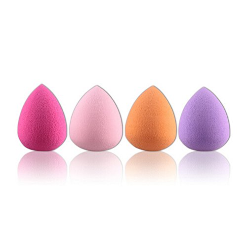 4 Pcs Makeup Sponge Set - Professional Beauty Blender for Liquid & Powder Foundation - Soft, Seamless Blending for Flawless Summer Makeup - Perfect for Daily Use, Travel & Professional Makeup Artists