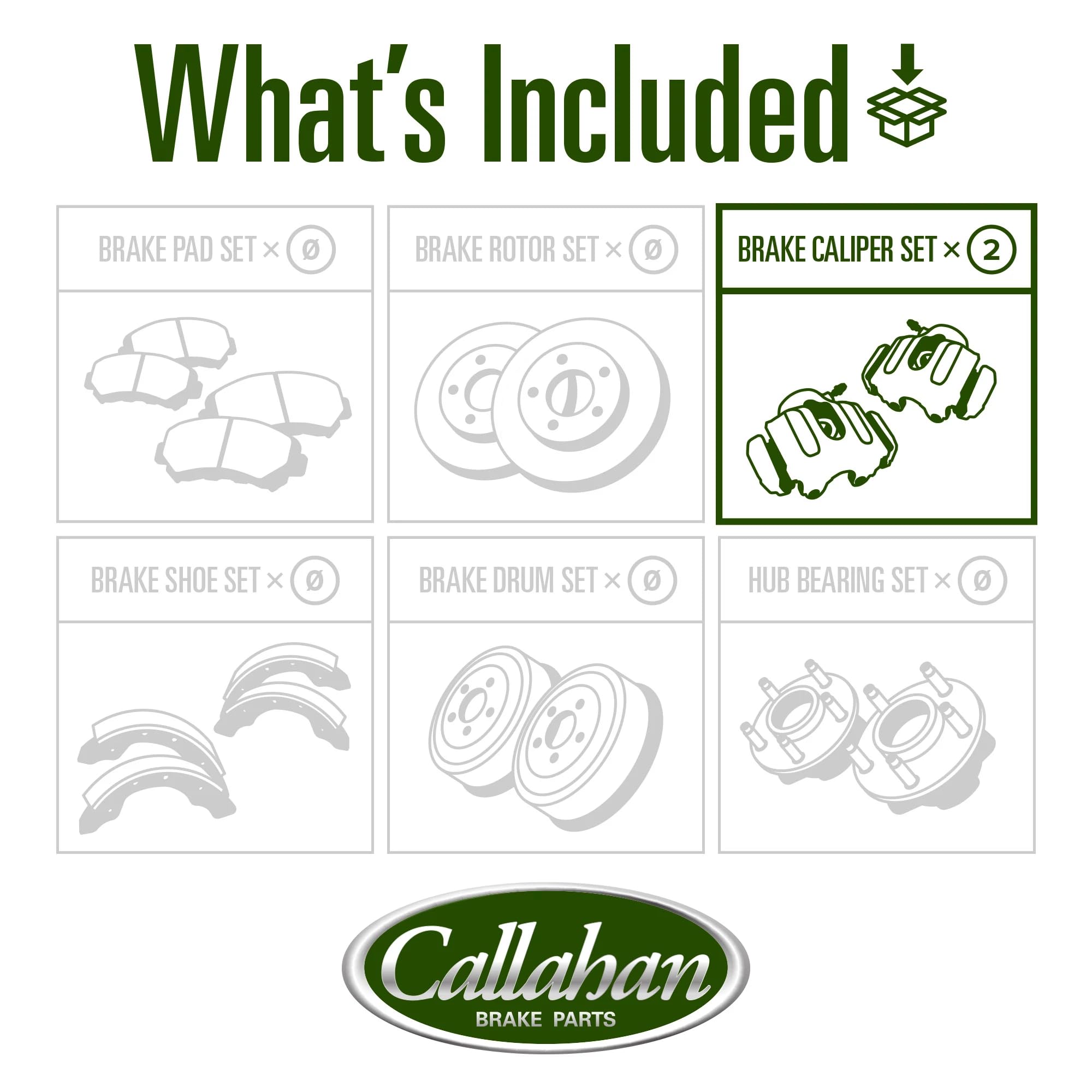 Premium Original Front Brake Calipers Pair with Clips - CCK06025 [Fits Chevrolet Colorado & GMC Canyon US Models] - Durable Replacement for Smooth Braking Performance in City Driving & Off-Road Adventures