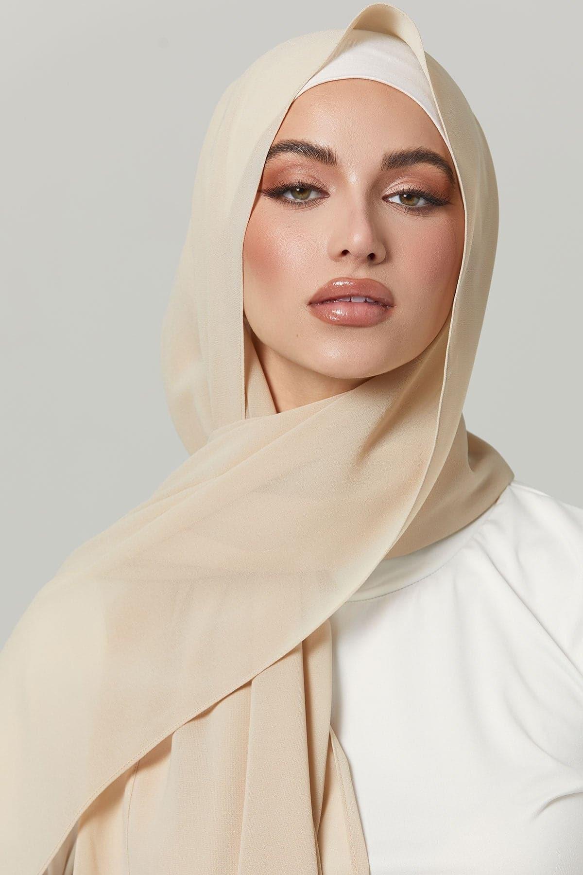 Ehsan Basic Luxe Chiffon Hijab - Soft Lightweight Muslim Headscarf for Women - Perfect for Daily Wear, Prayer & Special Occasions