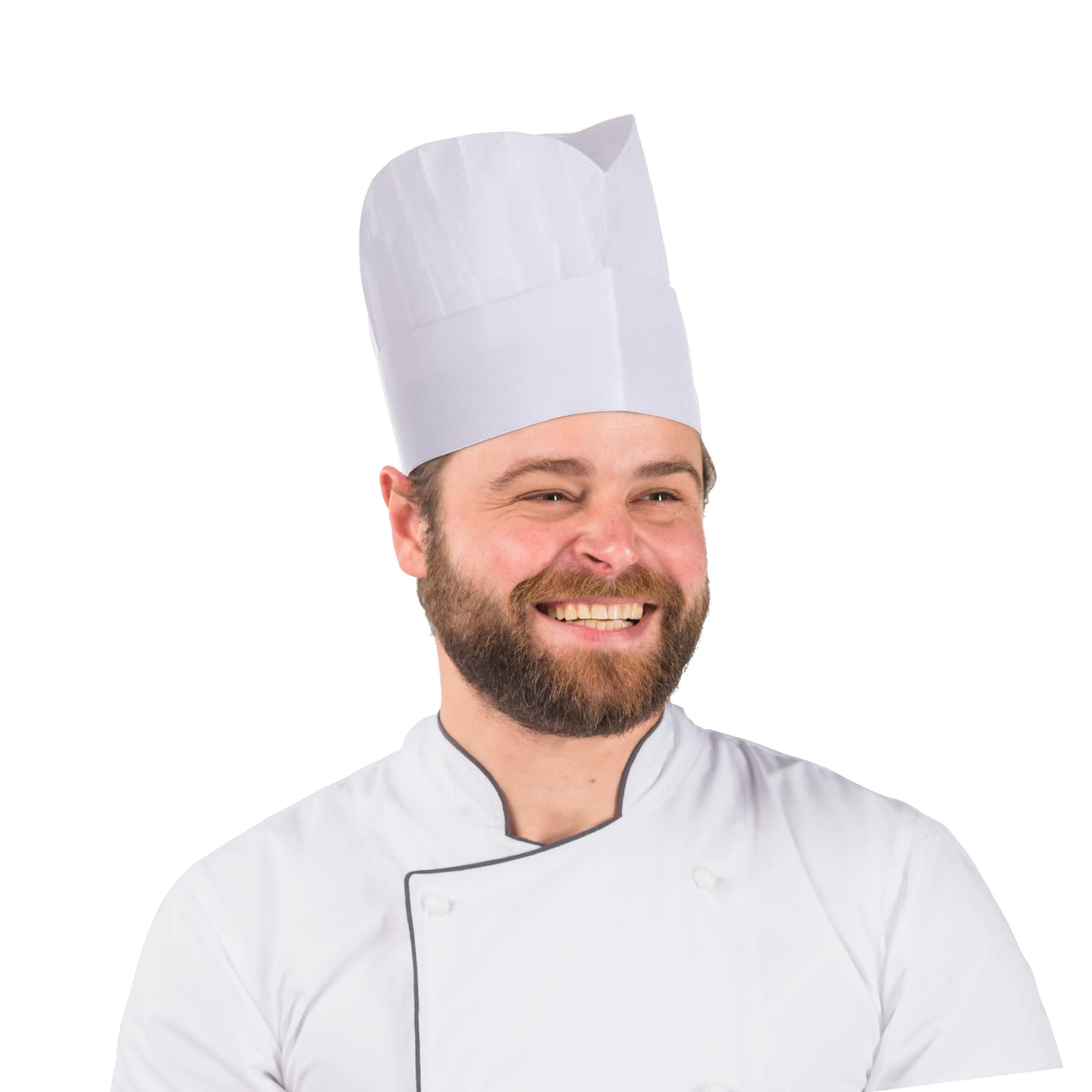 EZGOODZ Bulk White Chef Hats - 50 Pack 9