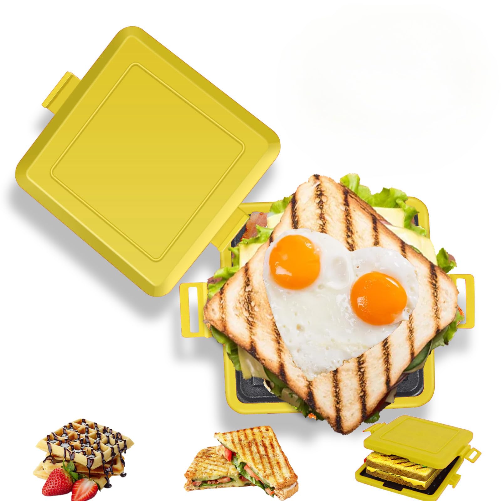 Microwave Toastie Maker - Sandwich & Grilled Cheese Maker | No Electricity Needed | Fast Heating | Dishwasher Safe | Perfect for Quick Lunches & Snacks at Home or Office