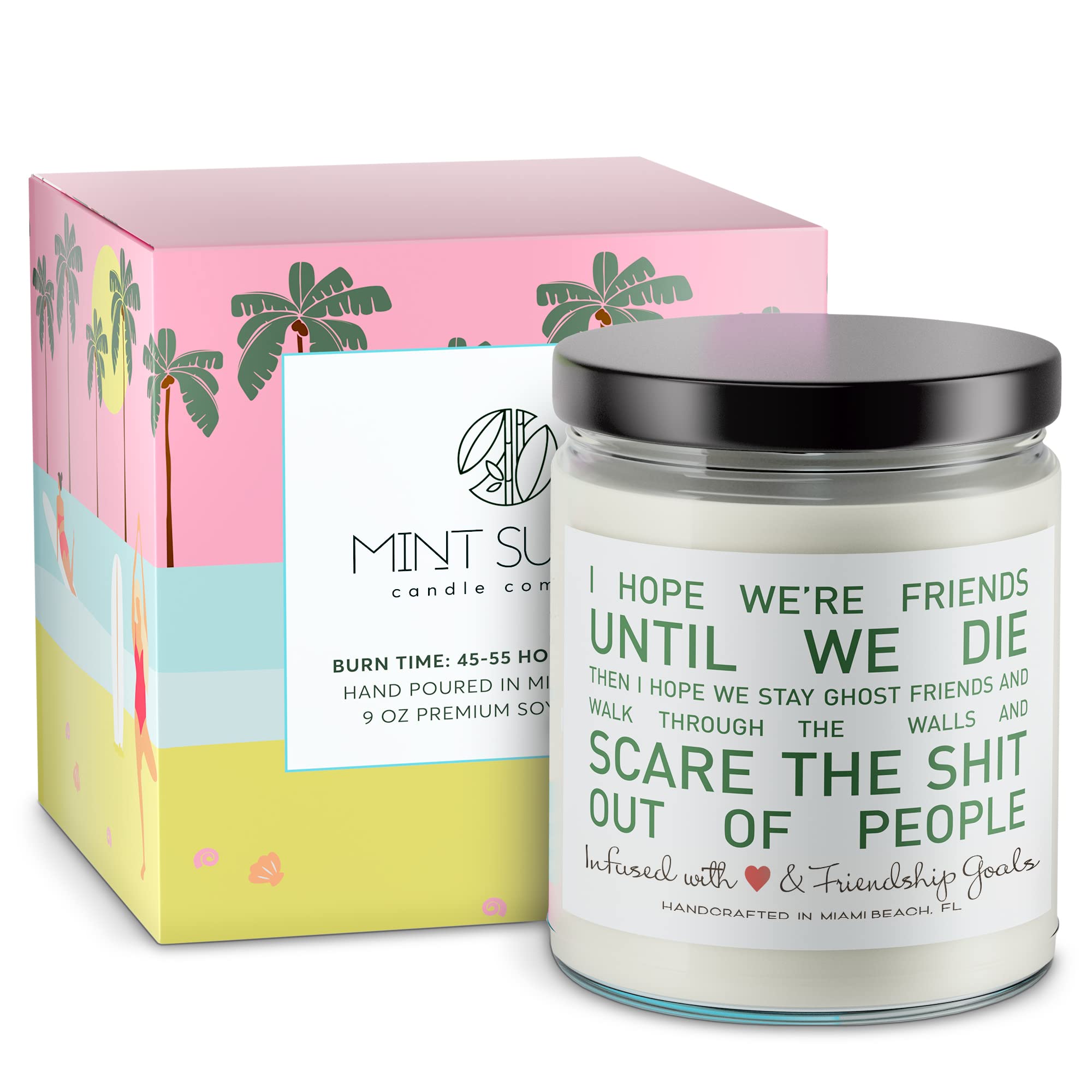 Funny Soy Wax Candle for Women - Hand Poured in USA - 9 oz Best Friend Gift - Cute Christmas & Friendship Ideas - Perfect for Home, Office, and Relaxation