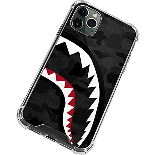 Skinit Clear Protective Phone Case Compatible with iPhone 12 Pro - Shark Teeth Grey Street Camo Design | Durable Scratch-Resistant Cover for Everyday Use & Outdoor Activities