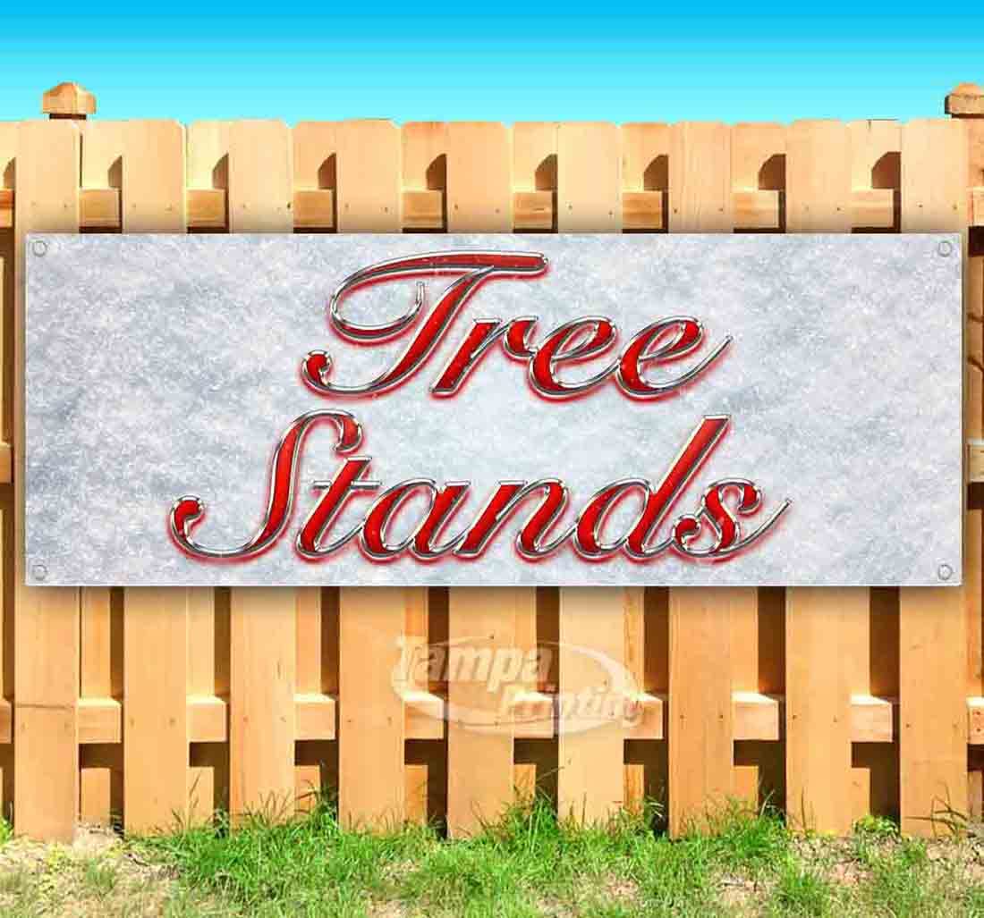 13 oz Heavy-Duty Vinyl Tree Stand Banner with Metal Grommets - Single-Sided Non-Fabric Sign for Hunting, Camping & Outdoor Events