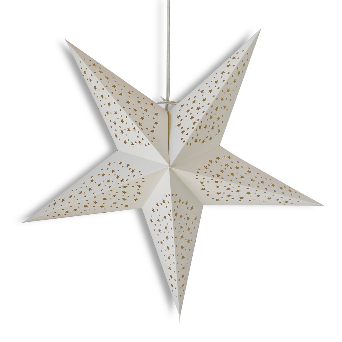 24 Pack White Thousand Stars Paper Lanterns - Elegant Hanging Decor for Weddings, Parties & Home Decor - Perfect for Indoor & Outdoor Events