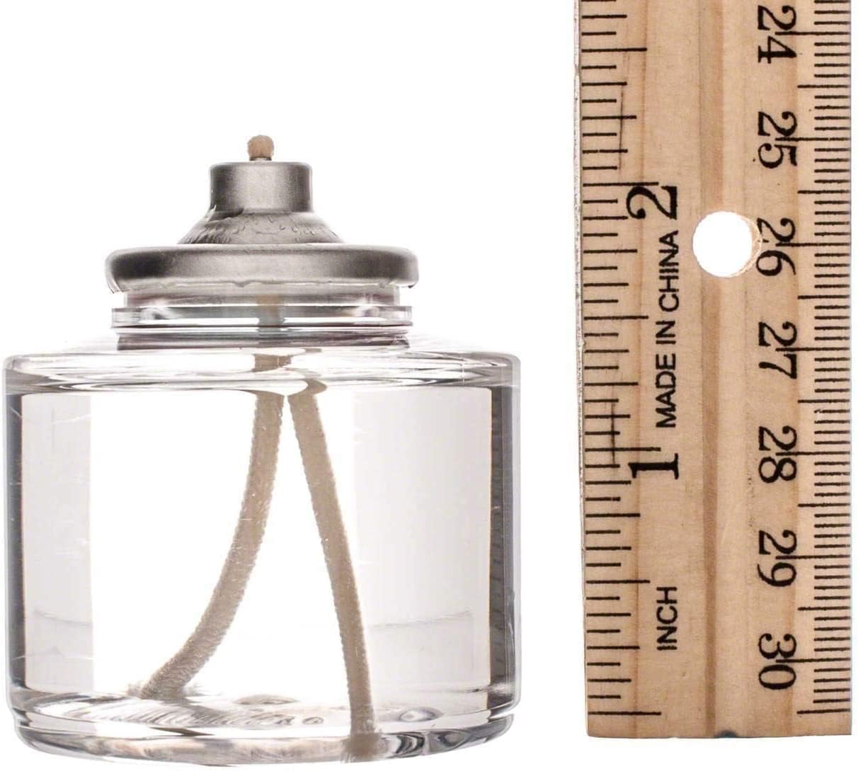 D'light Online HD26 Disposable Liquid Candles - 26 Hours Burn Time, Clear Plastic Fuel Cells (Set of 60) for Wedding Centerpieces, Restaurant Table Decor, Emergency Lighting & Romantic Ambiance