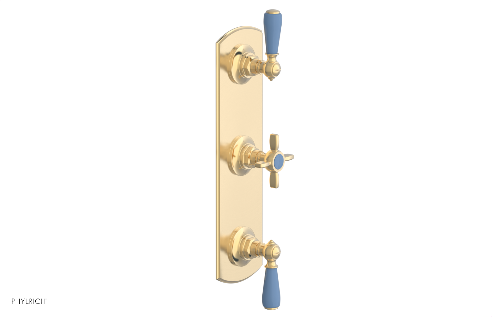 Jamestown Thermostatic Shower Valve with Dual Volume Control & Light Blue Accents - 4740 Series | Perfect for Modern Bathroom Renovations & Spa-Like Shower Experiences