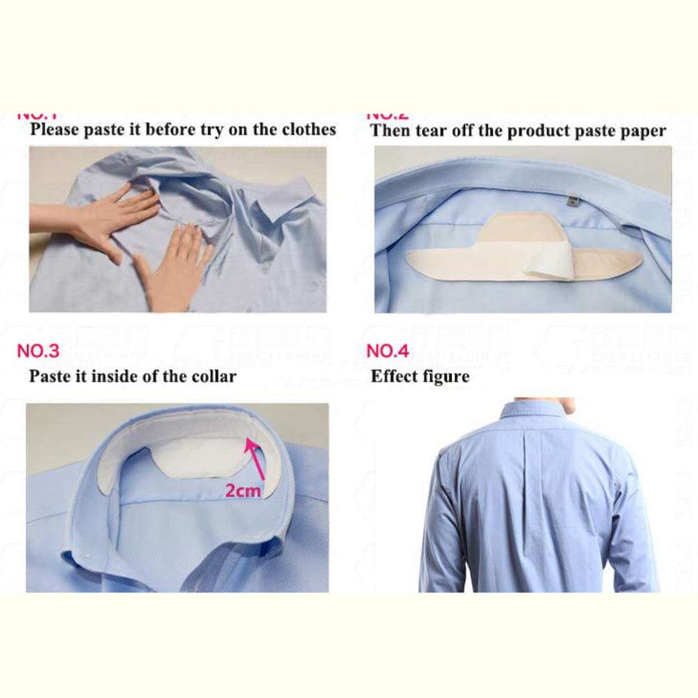 10pcs Neck Sweat Pads for Men & Women - Absorbent Cooling Collar Liners for Sports, Workouts & Hot Weather - Stay Dry & Comfortable During Exercise, Running & Outdoor Activities