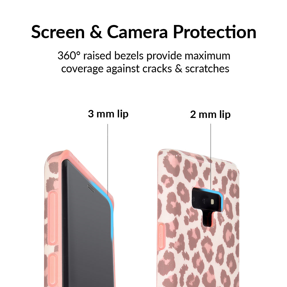Samsung Galaxy Phone Case - Blush Leopard Print Protective Cover for Samsung S21/S20/S10/Note 20 - Stylish & Durable Slim Fit Case for Everyday Use & Travel