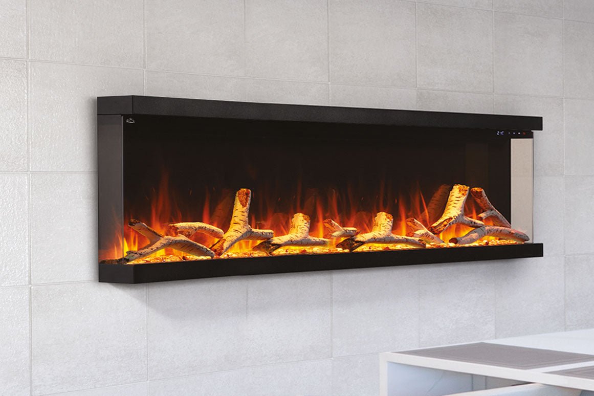 Napoleon Astound 74 FlexMount Smart Multi-Side Wall Mount Recessed Electric Fireplace - Perfect for Living Room, Bedroom & Office Heating & Decor