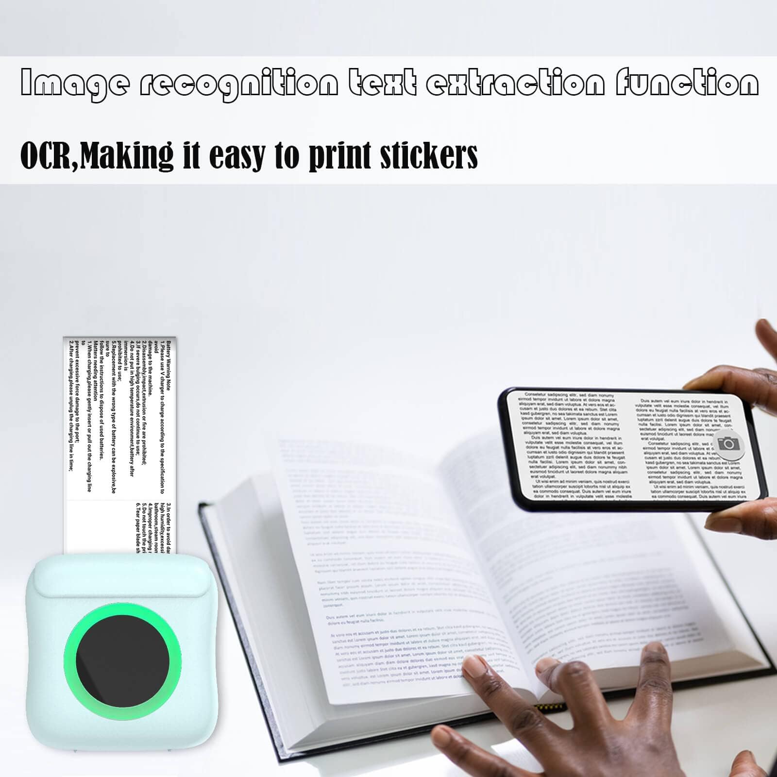 C22 Portable Bluetooth Label Maker Machine with 10 Roll Labels - Wireless Handheld Sticker Printer for Office, Home & Kitchen Organization - Perfect for Pantry, Filing & Storage Labeling