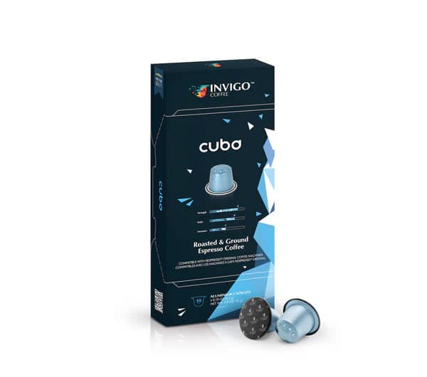 Invigo Coffee Cuba 10 Pods - Premium Cuban Coffee Capsules for Nespresso Machines | Perfect for Home, Office & Gifting