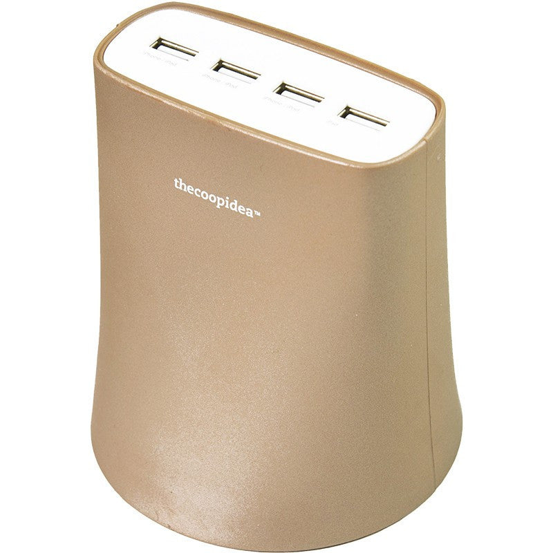 Thecoopidea Jelly 4-Port USB Charger (5.1A) - Fast Charging for iPhone, Android, iPad & More | Perfect for Home, Office & Travel