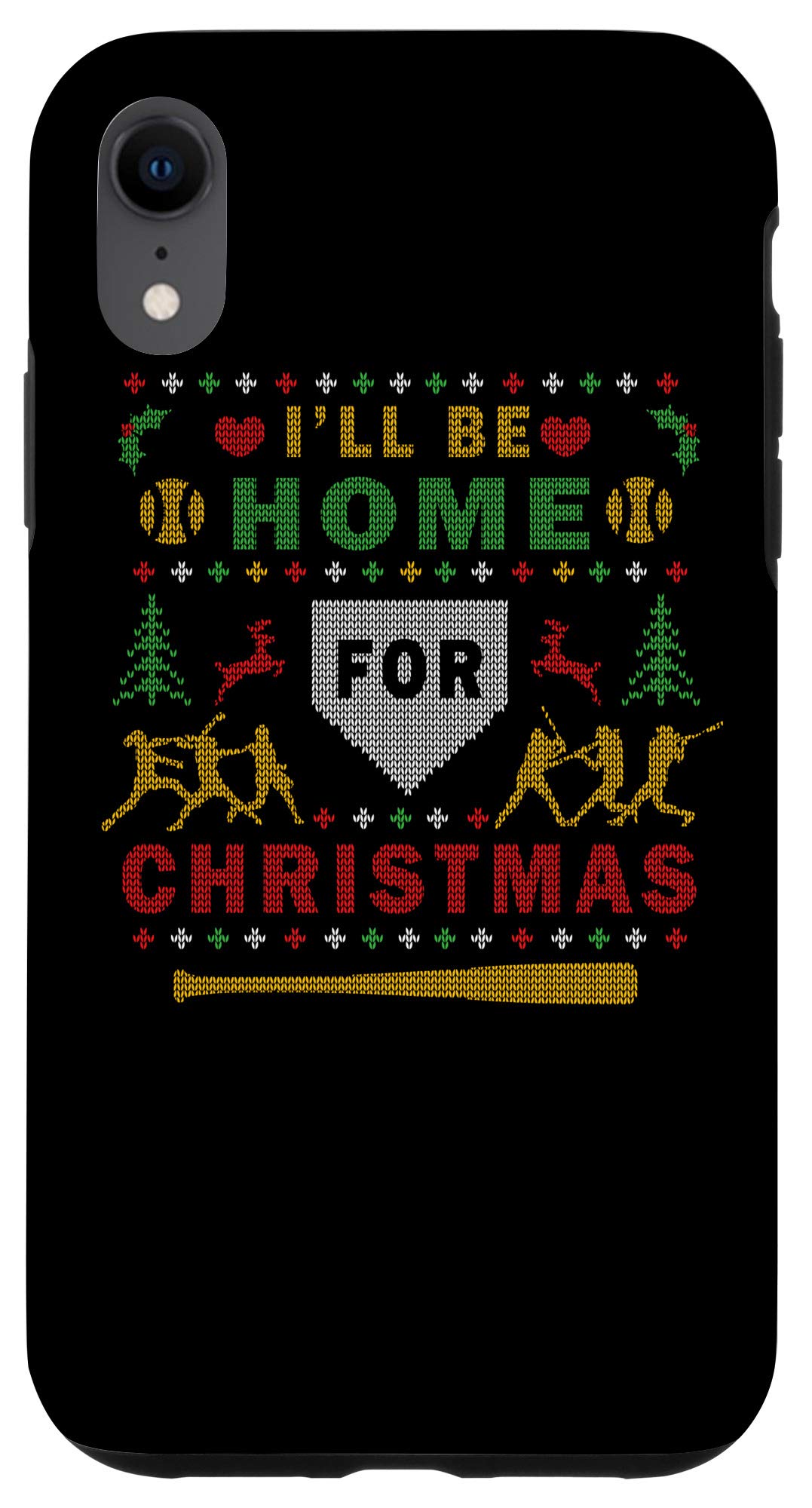 iPhone XR Case - Softball Ugly Christmas Sweater Design - Perfect for Holiday Parties & Family Gatherings