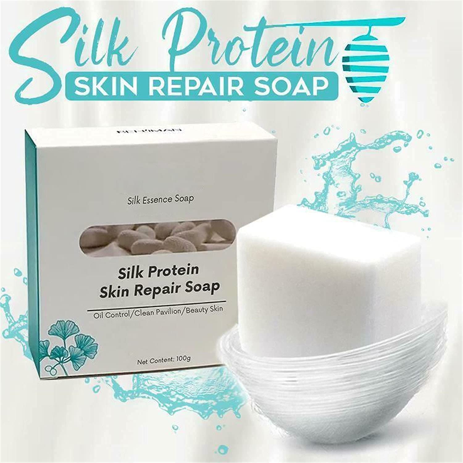 Organic Goat Milk Soap with Silk Protein - Skin Repair, Brightening & Oil Control Facial Cleanser - Gentle Exfoliating Bar for Face & Body (2 Pack) - Perfect for Sensitive, Dry & Acne-Prone Skin - Ideal for Daily Skincare Routine & Spa Treatments