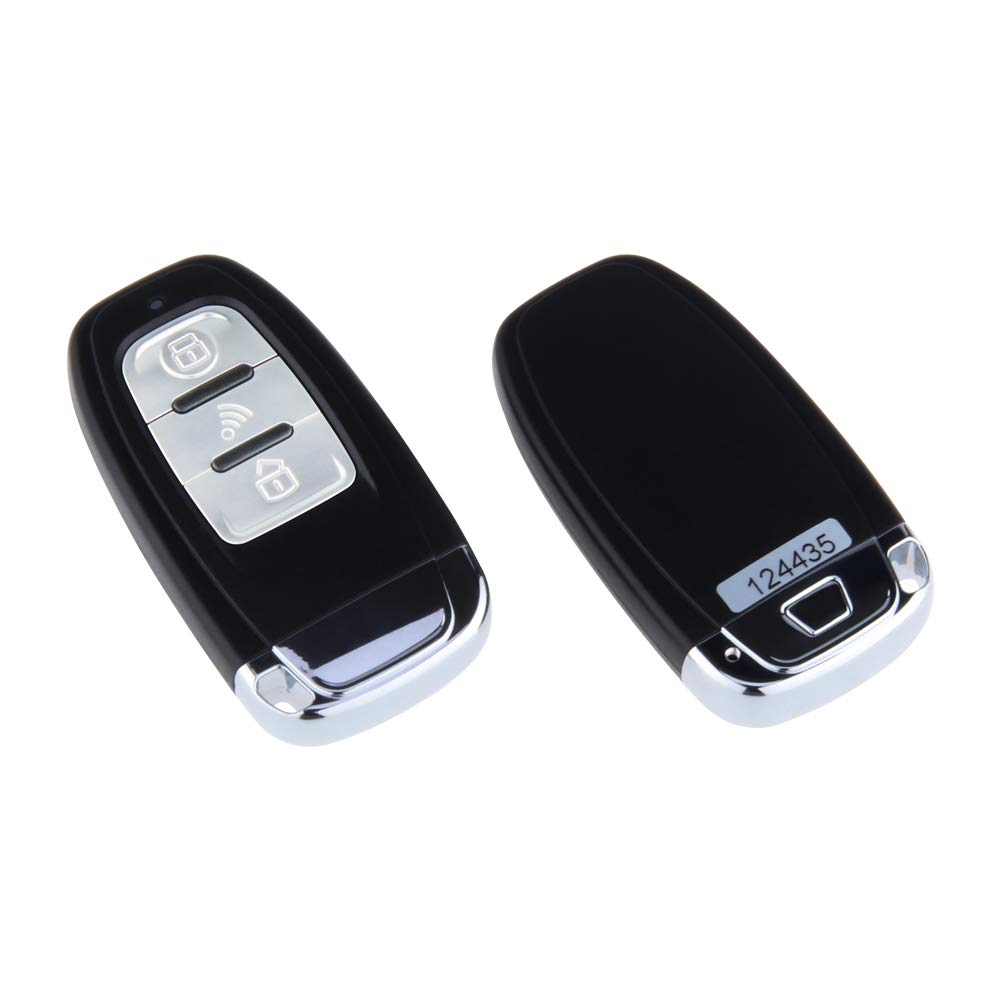 EASYGUARD EC010-MS PKE Car Security System - 12V Passive Keyless Entry, Push Button Start, Remote Starter with Microwave Sensor & Shock Alarm | Anti-Theft Protection for Vehicles, Parking Safety