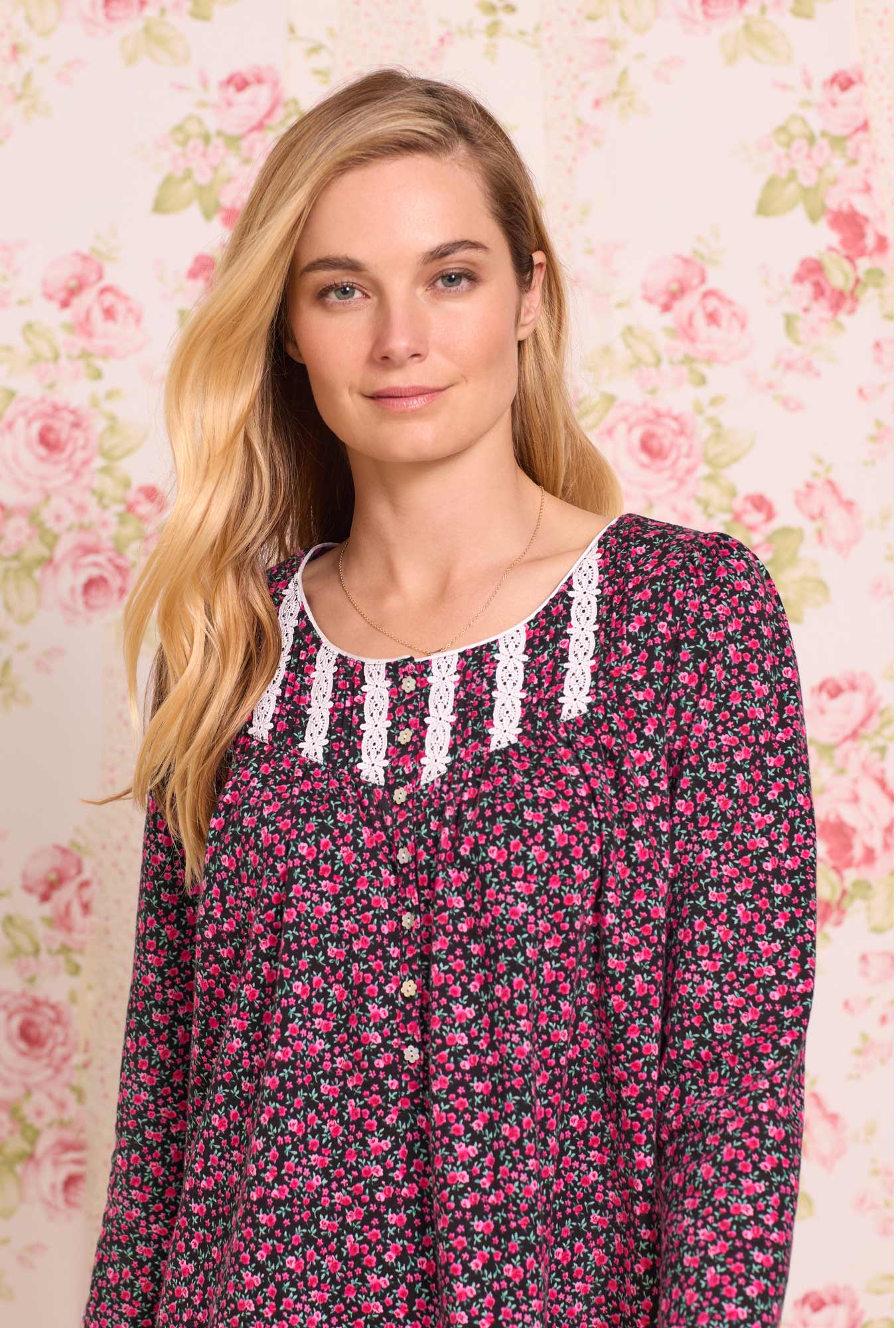 Cheerful Blooms Short Cotton Knit Nightgown - Soft & Comfortable Sleepwear for Women - Perfect for Summer Nights, Lounging & Relaxation at Home