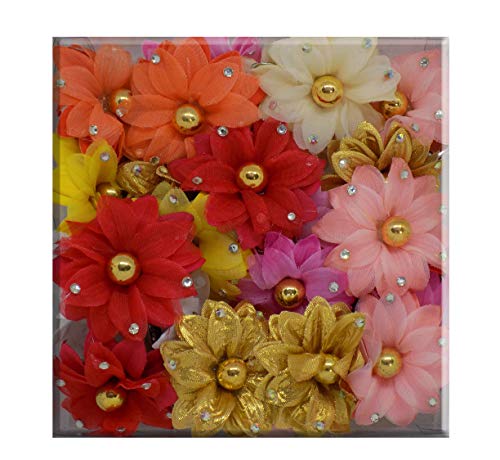 BOXO 24-Piece Floral Hair Clips for Women - Elegant Wedding Hair Accessories, Stylish Juda Clips for Women, Multicolor Hairpins for Bridal, Party & Everyday Use