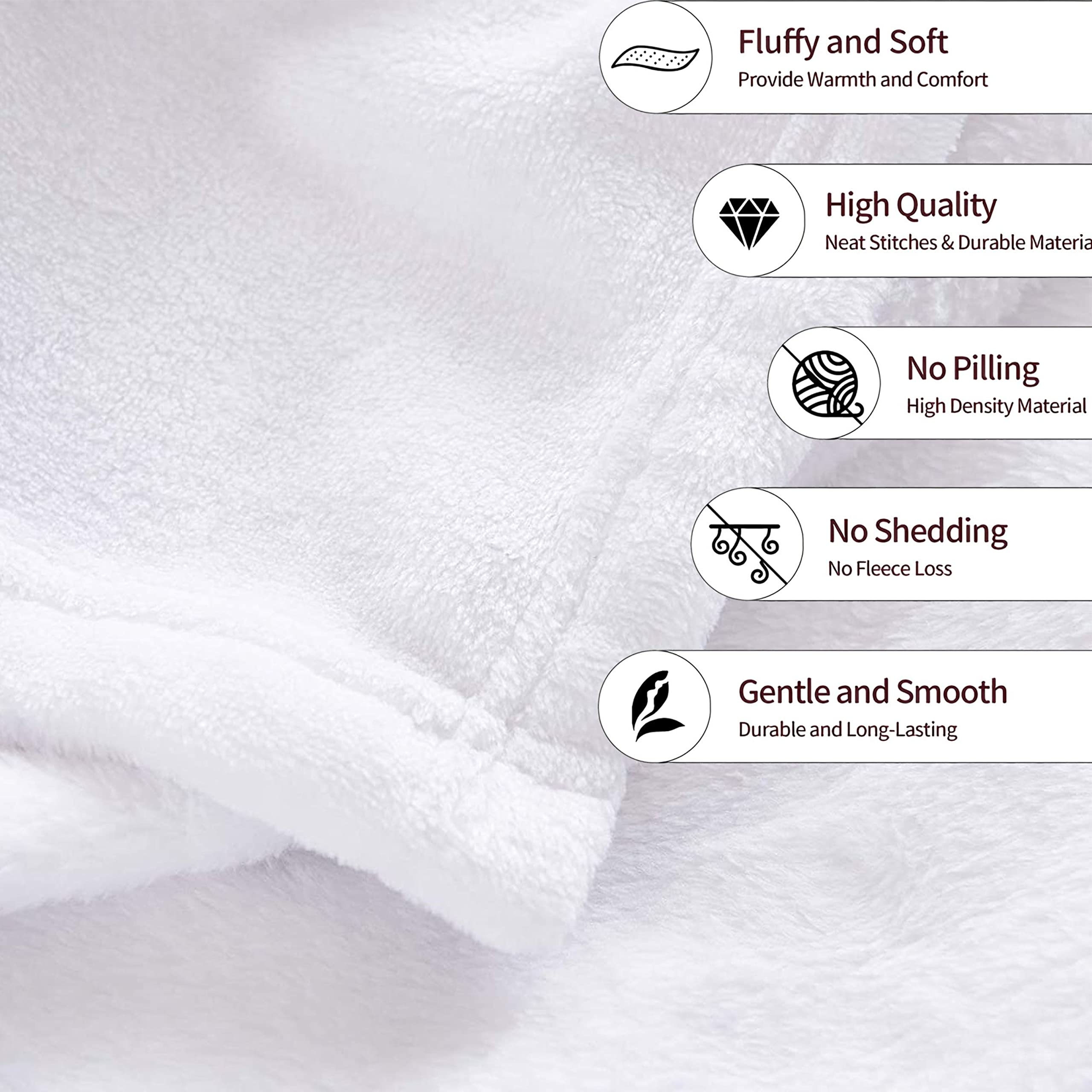 Dog Fried Chicken Nuggets White Throw Blanket - Soft Flannel Fleece for Couch, Bed & Gifts (120x90 in)